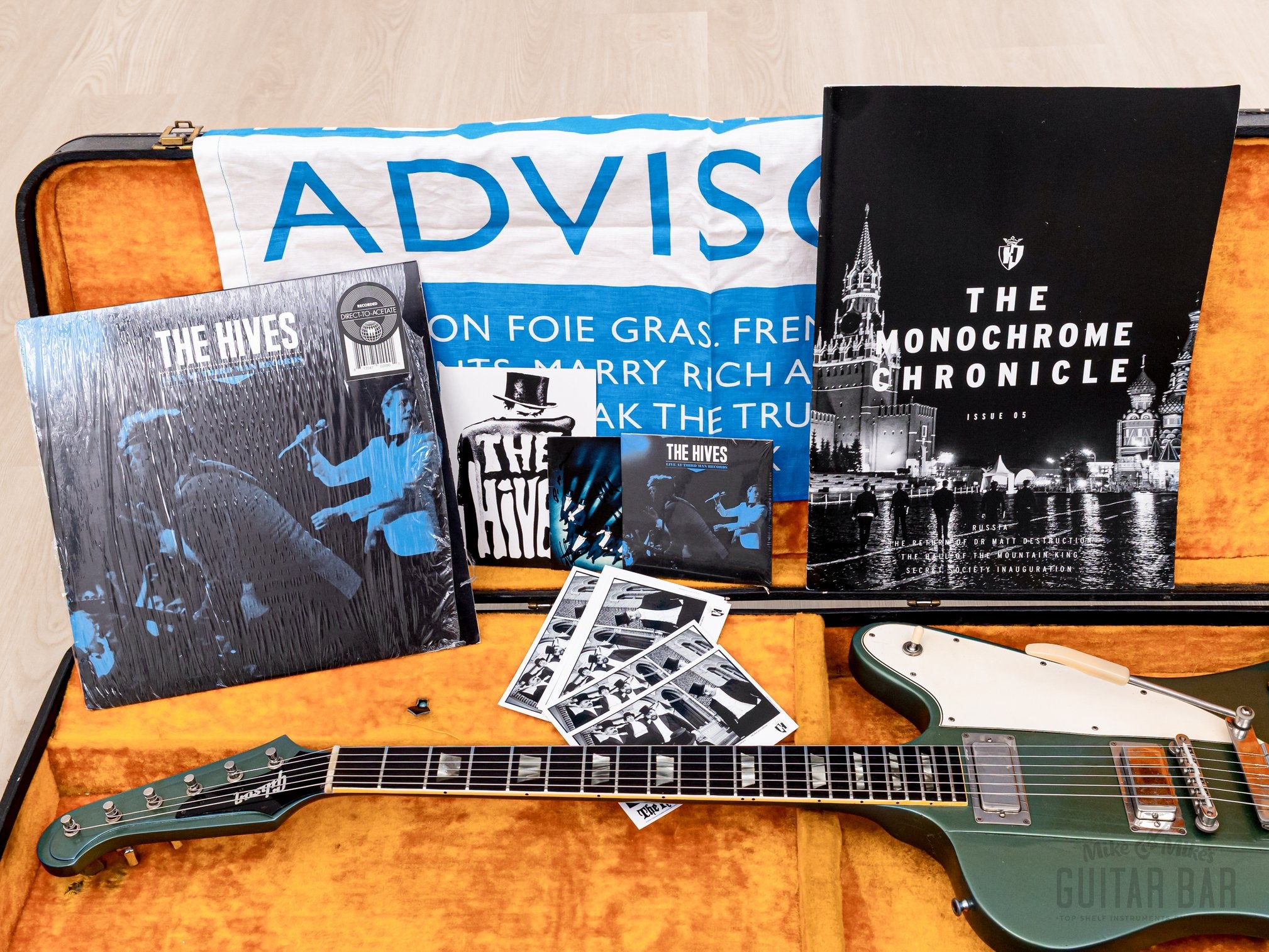 1963 Gibson Firebird V Reverse Body Pelham Blue Vintage Guitar w/ Case, The Hives Howlin' Pelle Almqvist