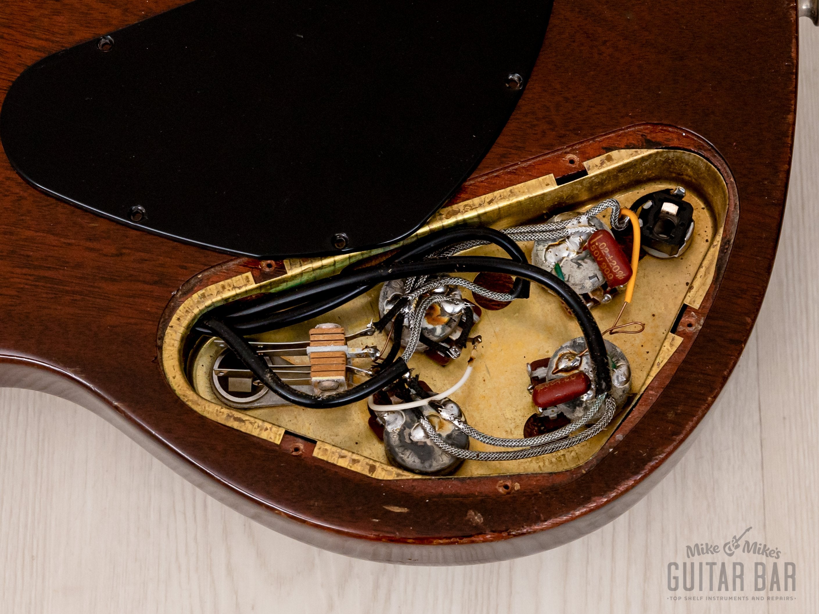 1969 Gibson SG Custom Vintage Guitar Walnut, 100% Original w/ Pat # T-Tops & Case, Jim Root-Owned