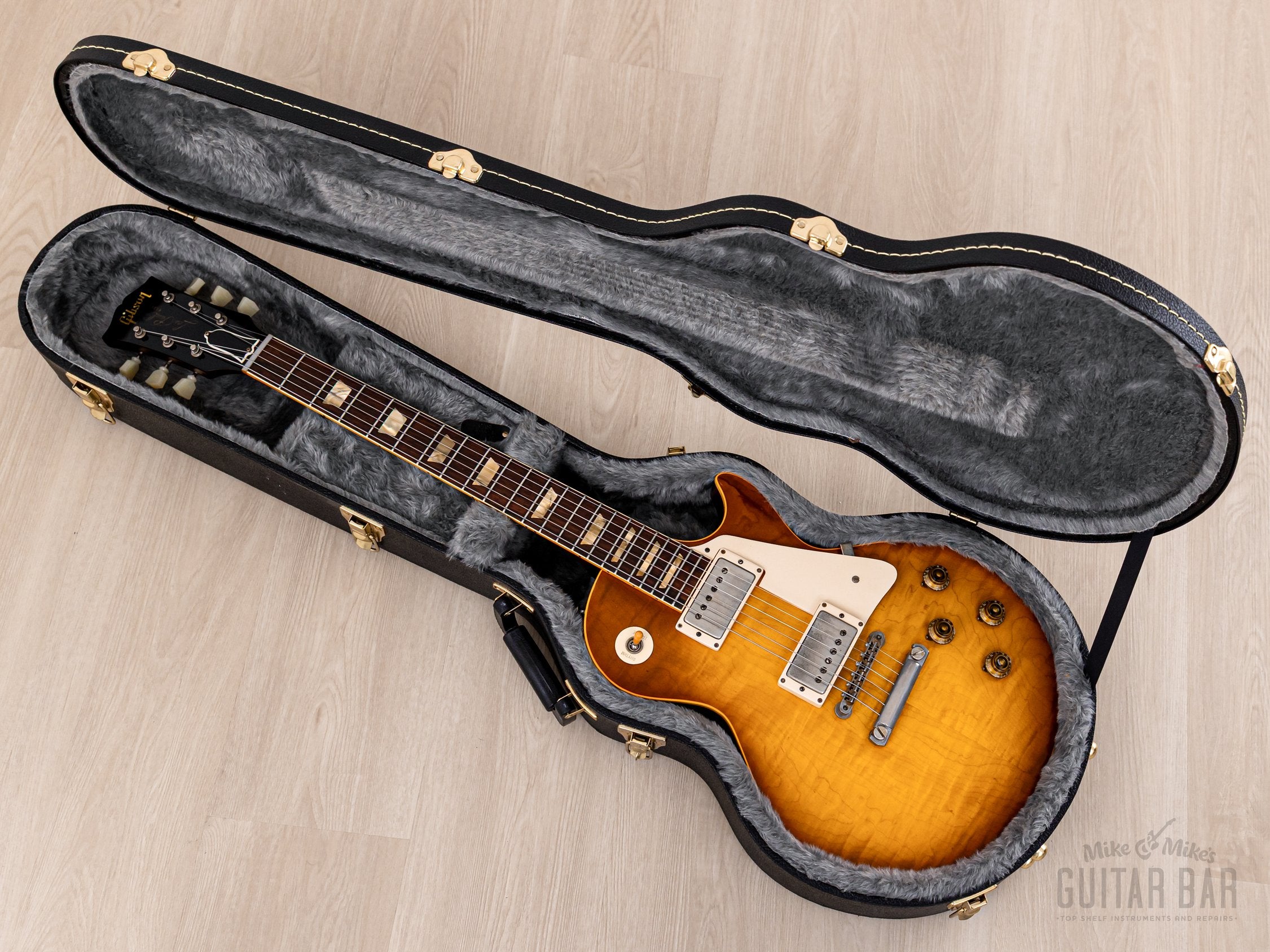 2022 Tom Bartlett 1959 Les Paul Standard ‘Burst Replica Amber Sunburst w/ Brazilian Board, Dave Stephens PAFs, Case