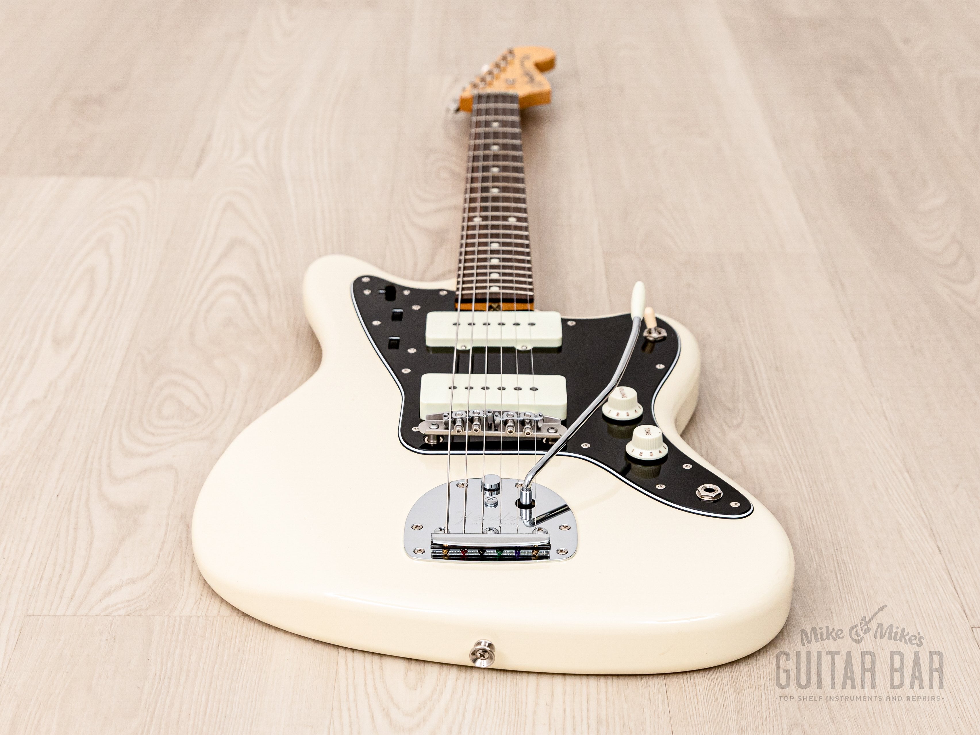 2020 Fender Hybrid 60s Jazzmaster Olympic White Near-Mint w/ Mastery Bridge & Case, Japan MIJ