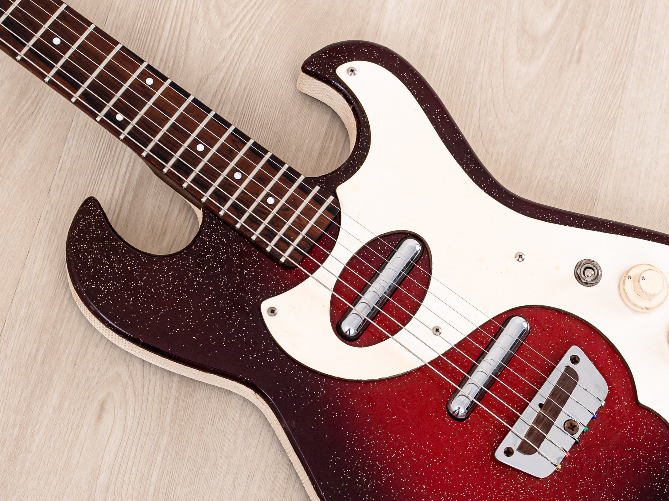 1964 Silvertone 1457 Vintage Amp-in-Case Guitar & Tube Amp Set 100% Original, Danelectro USA