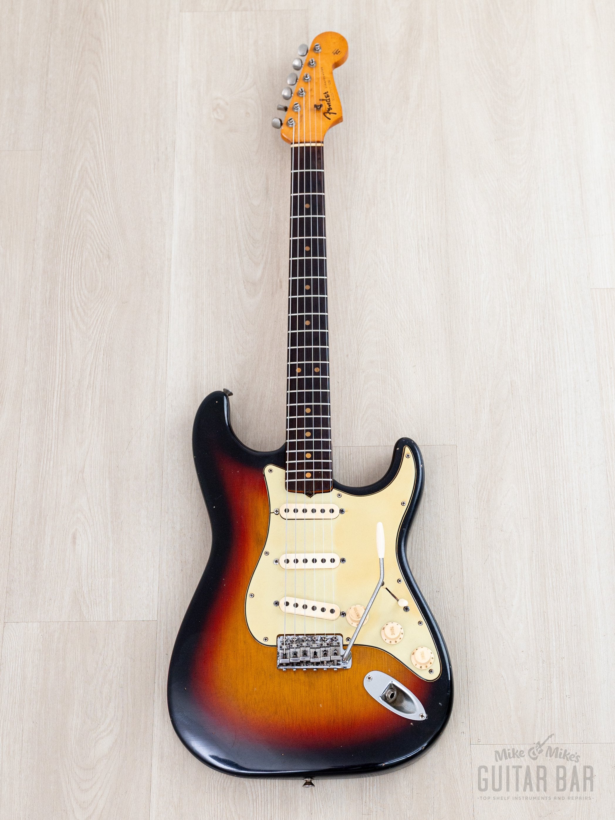 1963 Fender Stratocaster Korina Pre-CBS Vintage Guitar Sunburst w/ Cas