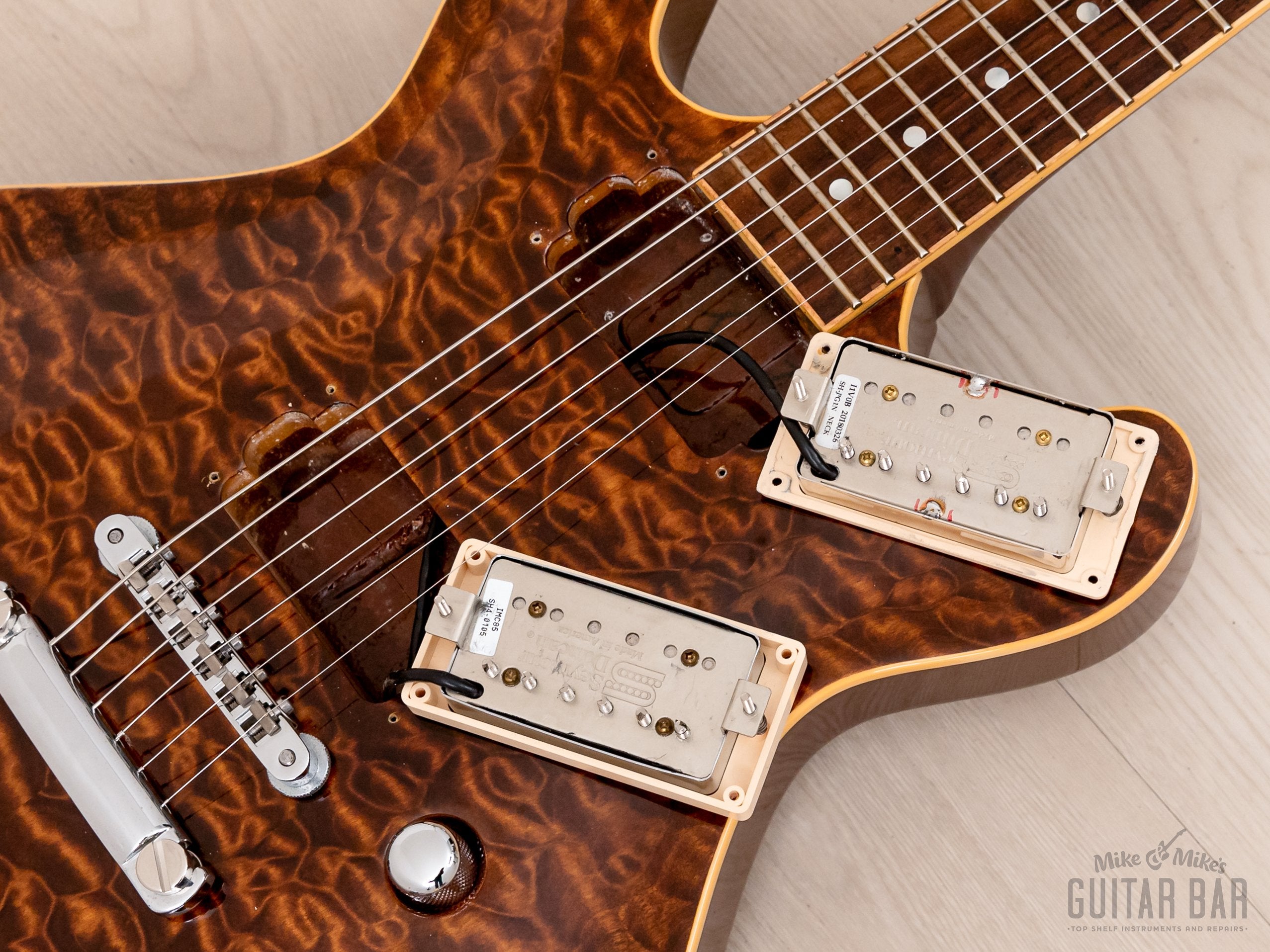 2004 Tokai Love Rock II Double Cutaway Quilt Top Walnut w/ Seymour Duncan, Japan