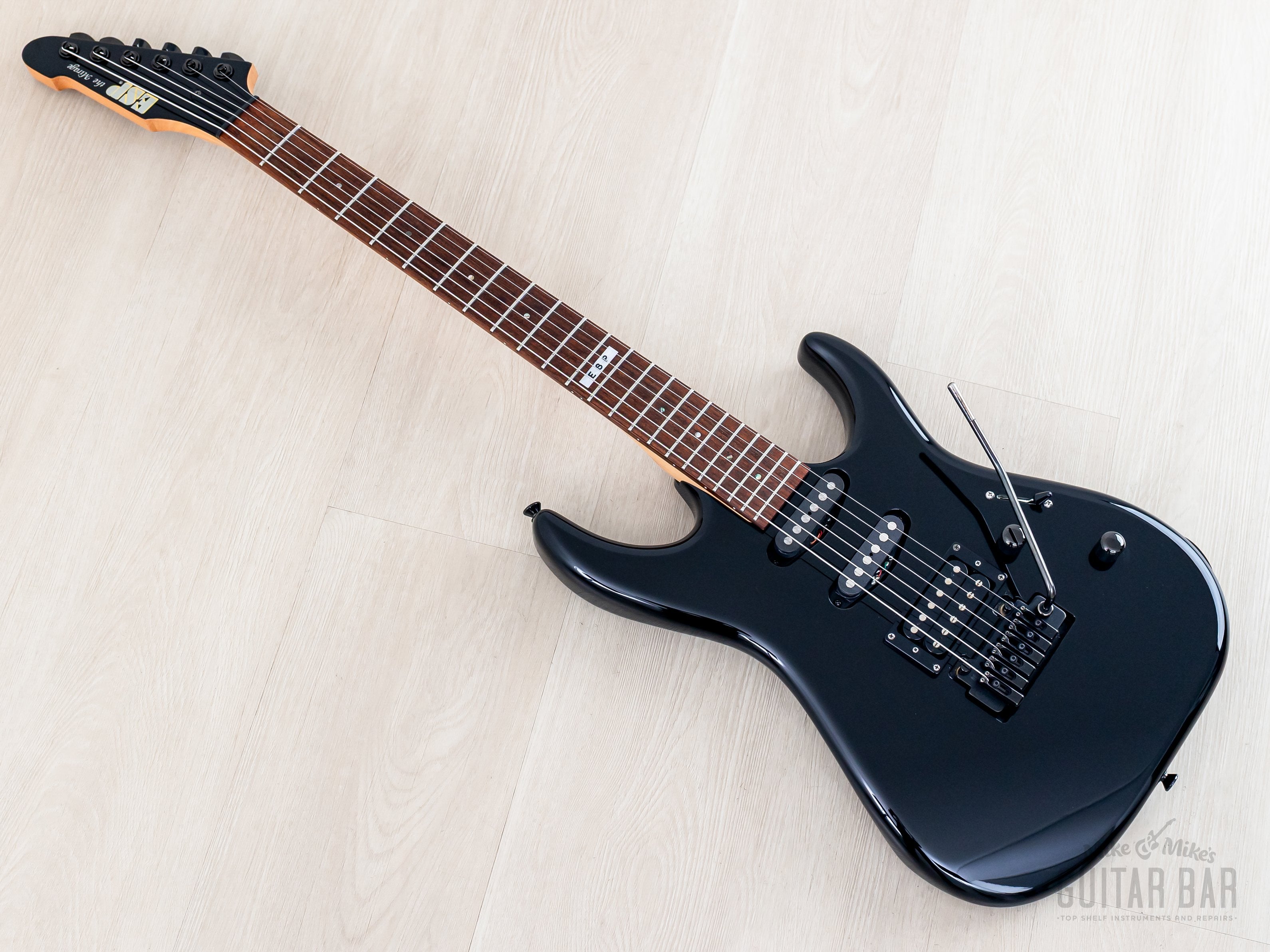 1980s ESP Custom Shop Mirage SSH Superstrat Black w/ Case