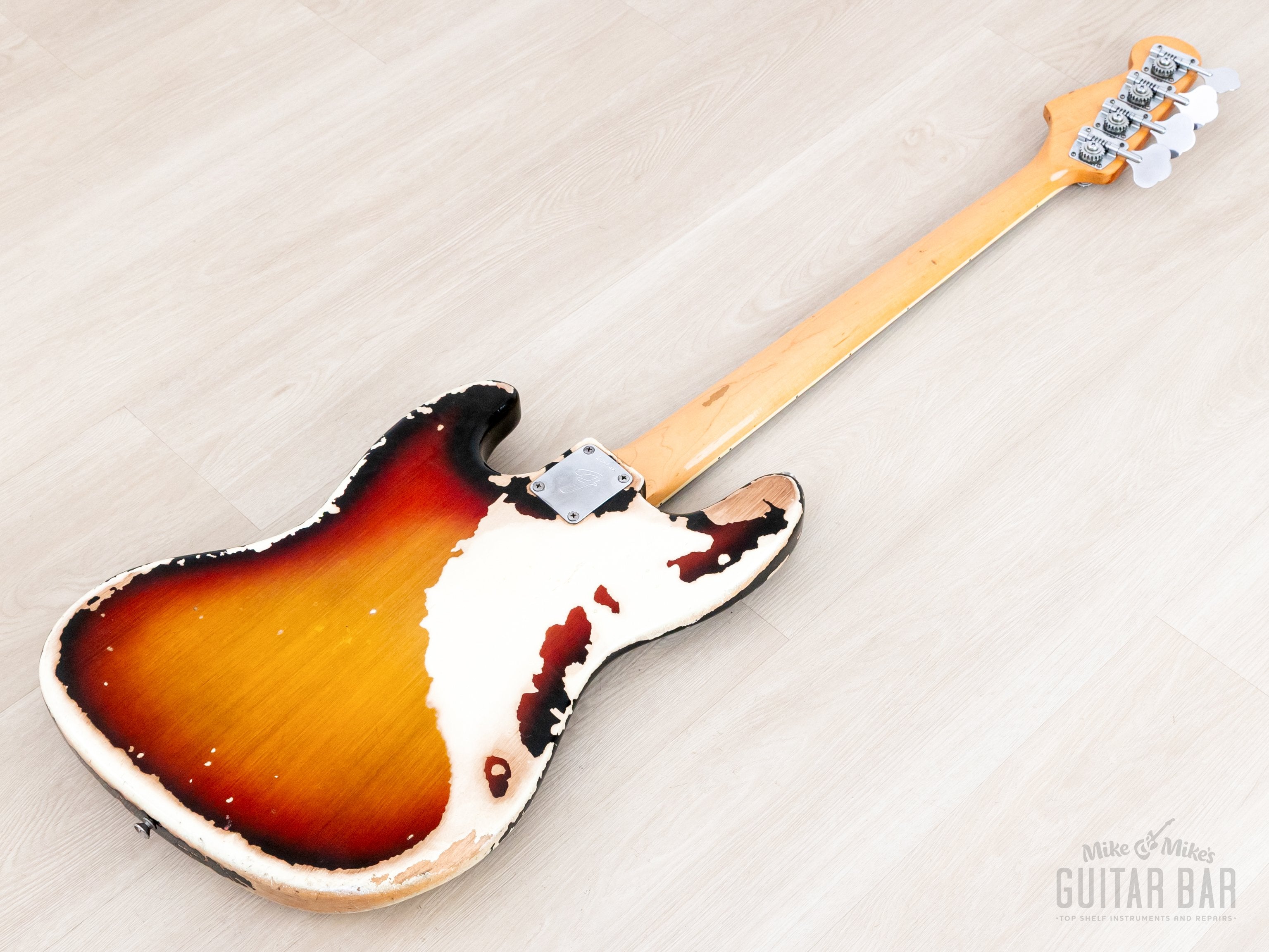 1969 Fender Jazz Bass Sunburst Faux Burst Vintage Bass w/ Case