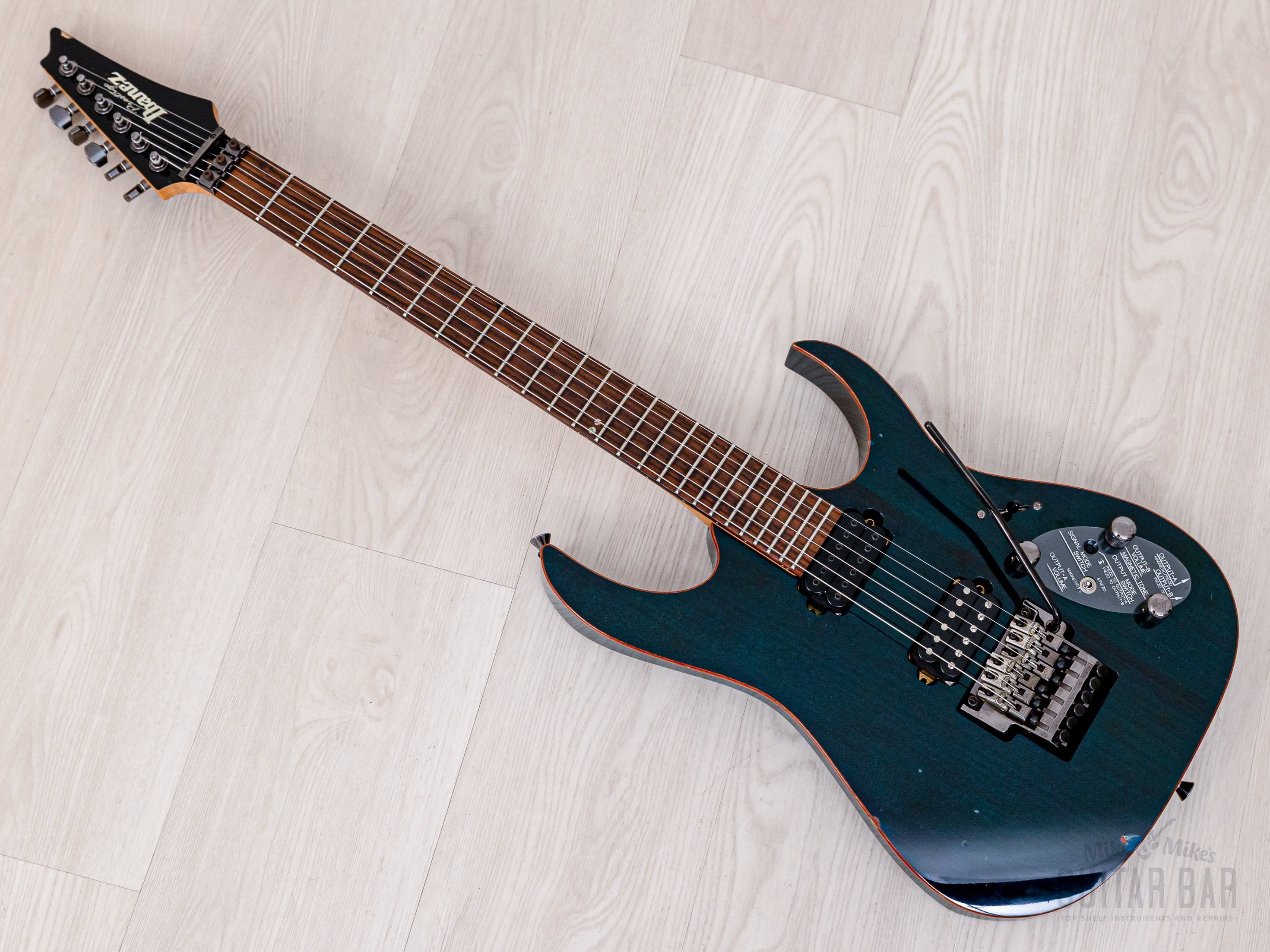 2000 Ibanez Prestige RG2020X Transparent Light Blue w/ DiMarzio + Piez