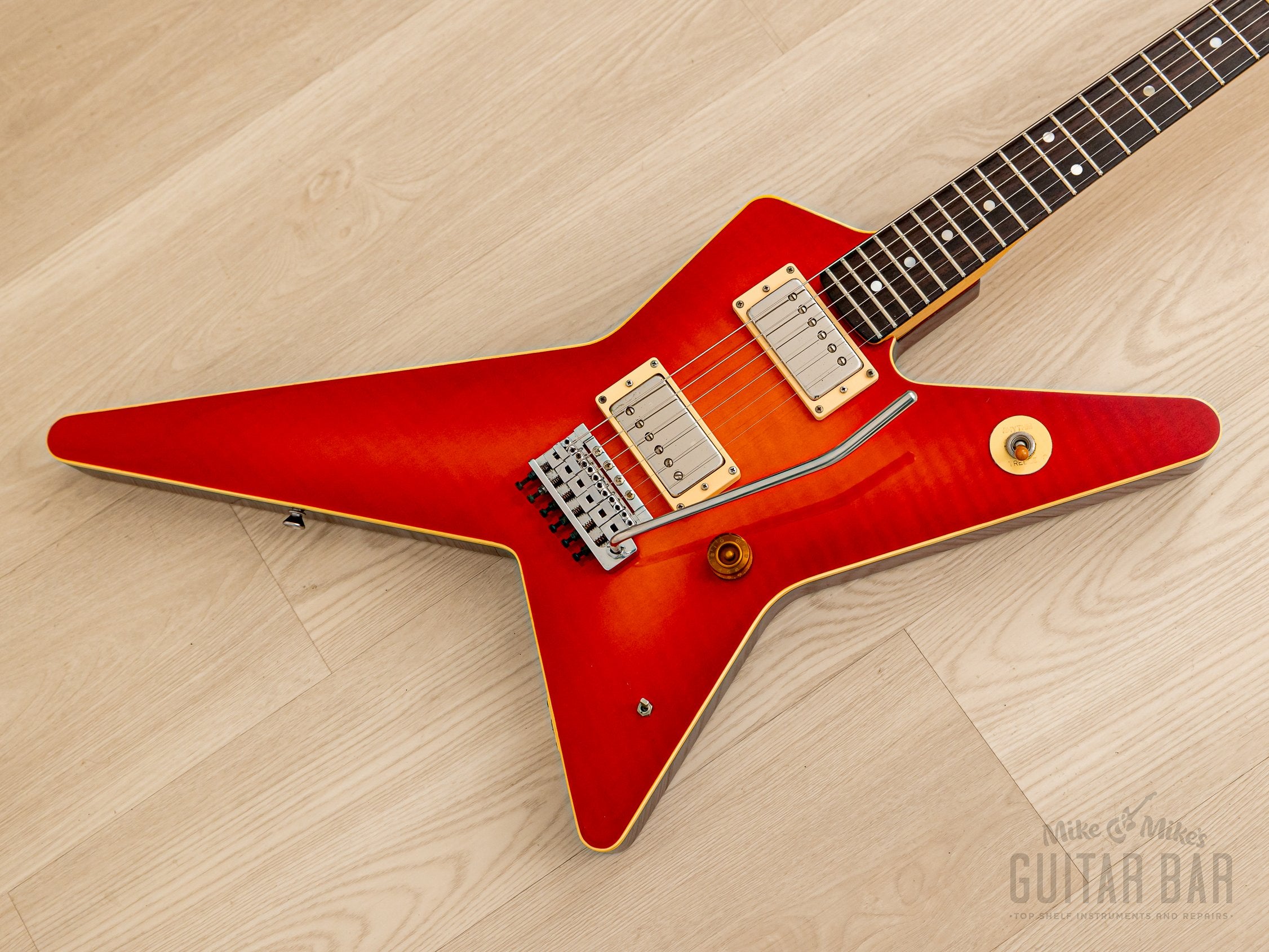 1982 Navigator by ESP Random Star RS-FM Flame Maple Top Cherry Sunburst w/  LH-200 Pickups, Japan