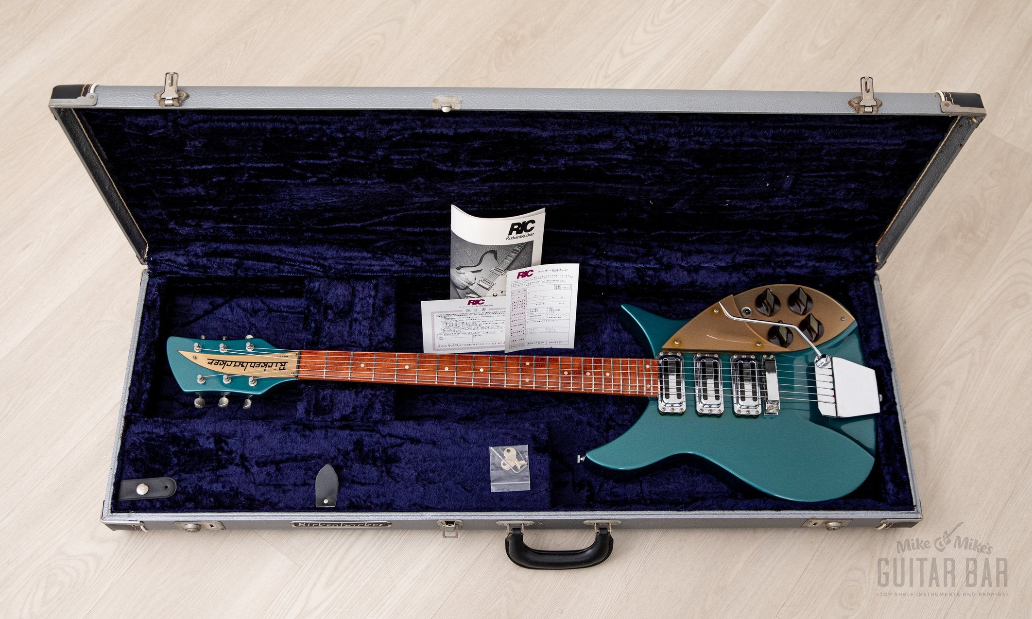 1997 Rickenbacker 355V59 One-Off Custom Order Turquoise w/ Accent Vibrato, Hangtags & Case