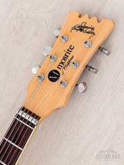 Mosrite '65 PW #60 headstock front with printed Semie Moseley signature