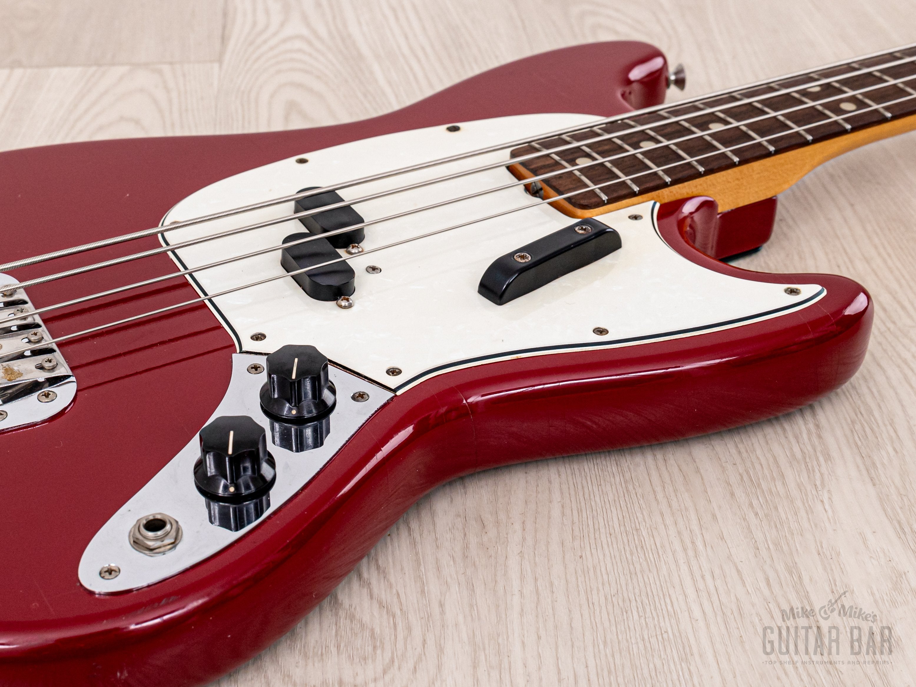 1966 Fender Mustang Bass Vintage Short Scale Dakota Red, 100% Original w/ Case