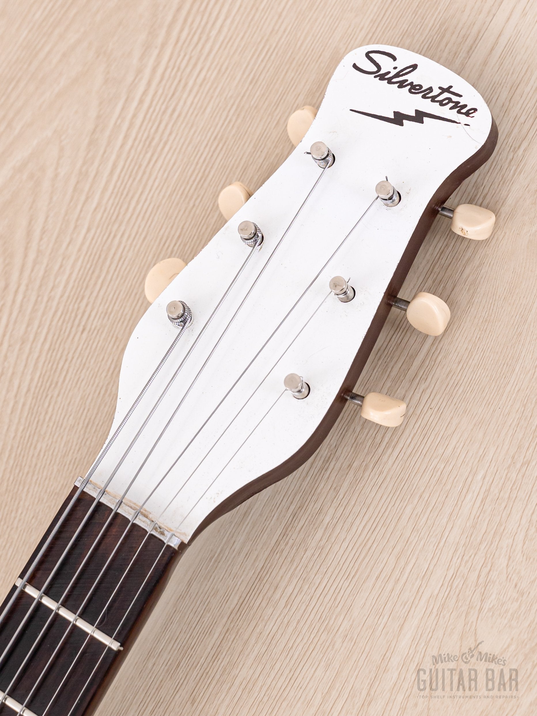 1954 Silvertone 1375 Danelectro-Made Vintage Peanut Guitar, 100% Original & Near-Mint w/ Case