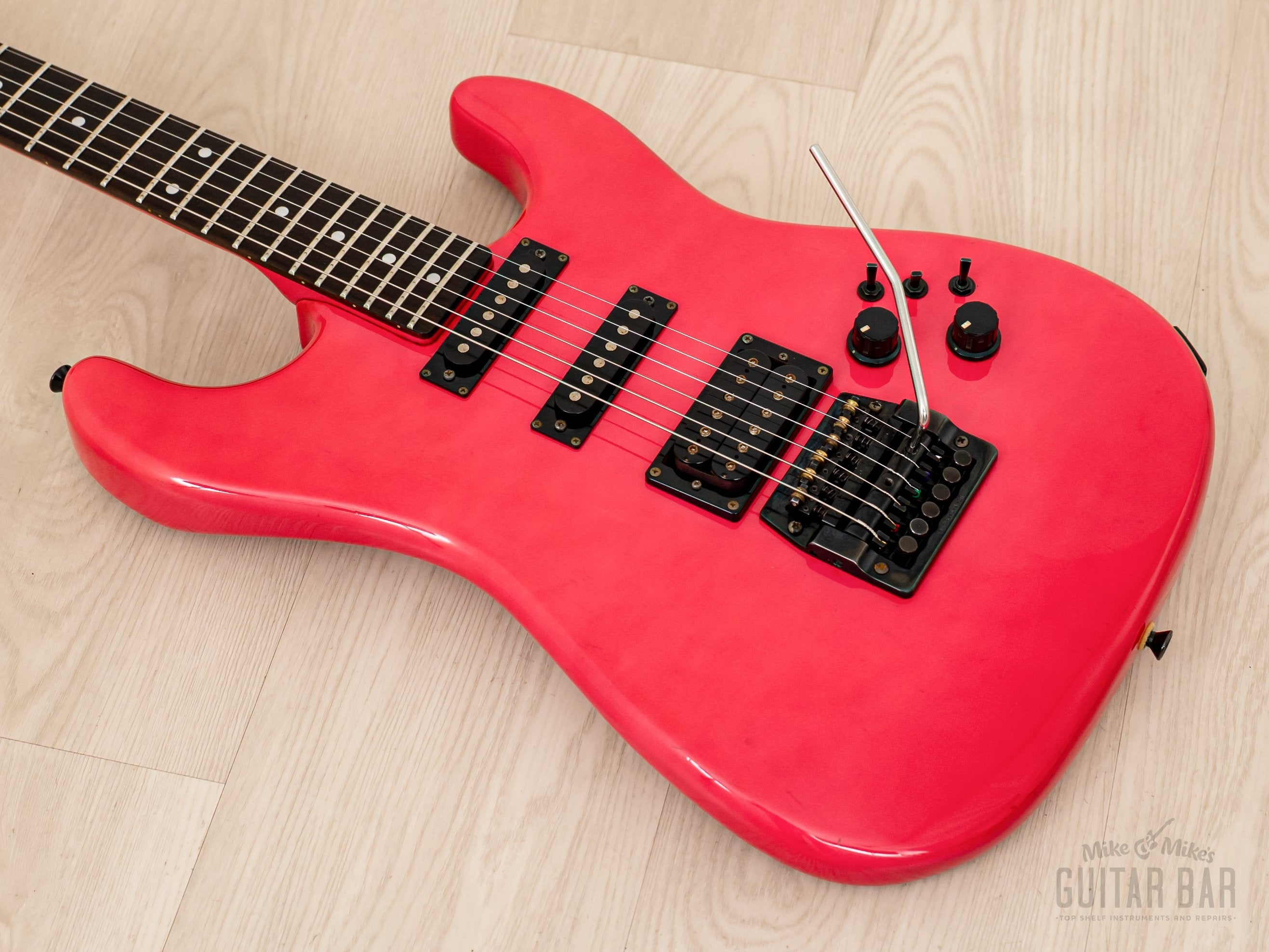 1985 B.C. Rich NJ Series ST-III SSH Superstrat Fluorescent Pink w/ Kahler Flyer, Nagoya Japan