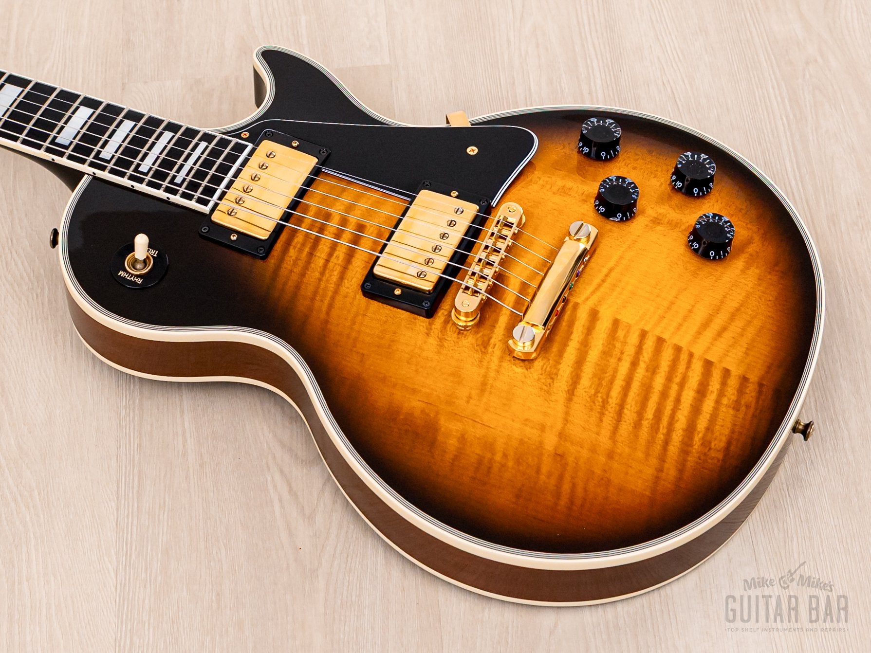 1992 Gibson Les Paul Custom Flame Top Vintage Sunburst, Near-Mint w/ Case & Tags, Yamano