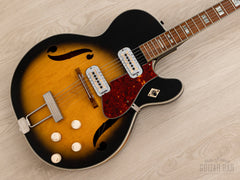 1966 Harmony Meteor H70 Vintage Guitar Sunburst, Maple Top w/ DeArmond –  Mike & Mike's Guitar Bar