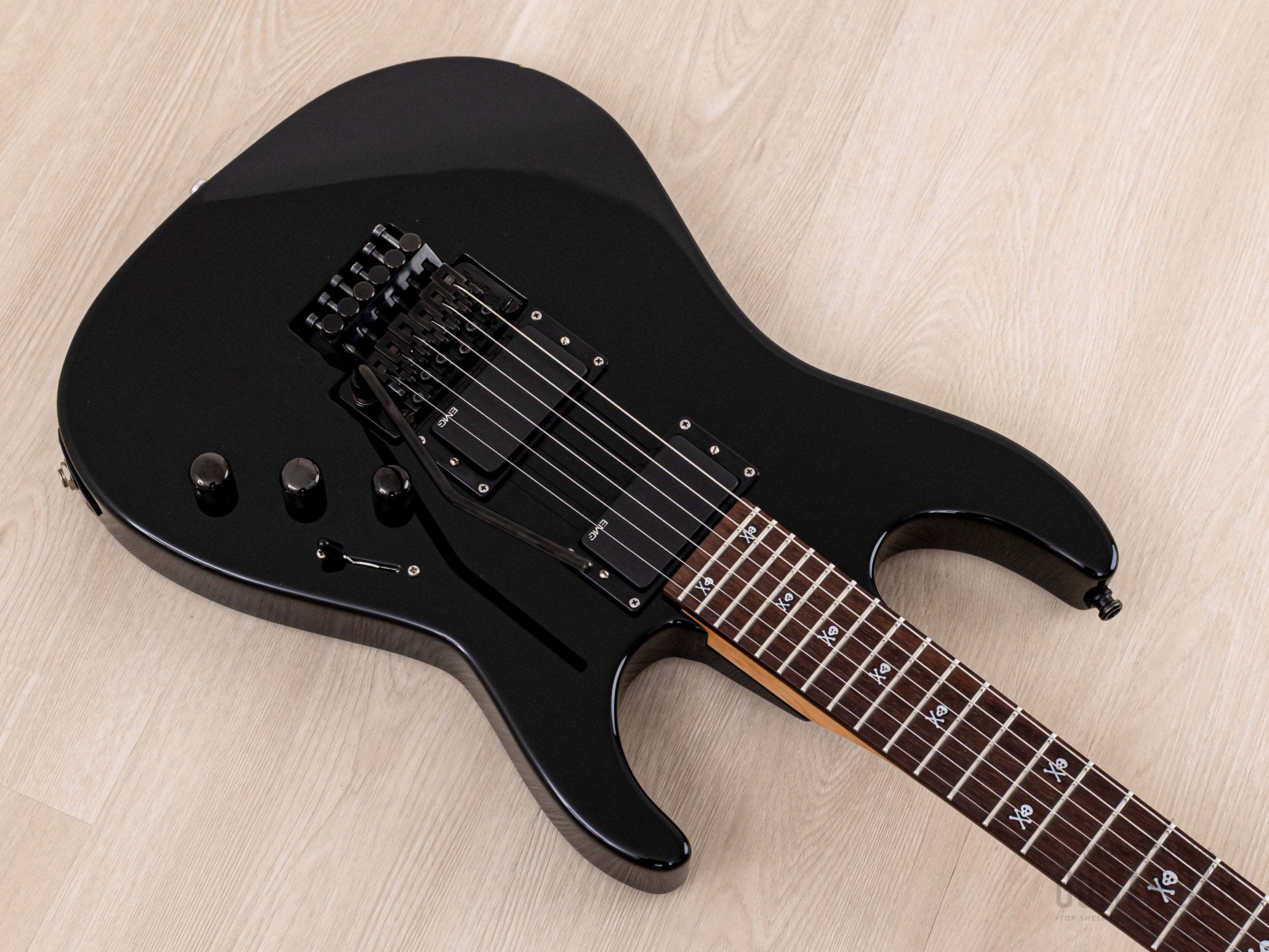 1997 ESP KH-2 Kirk Hammett Signature Black w/ EMG, Case