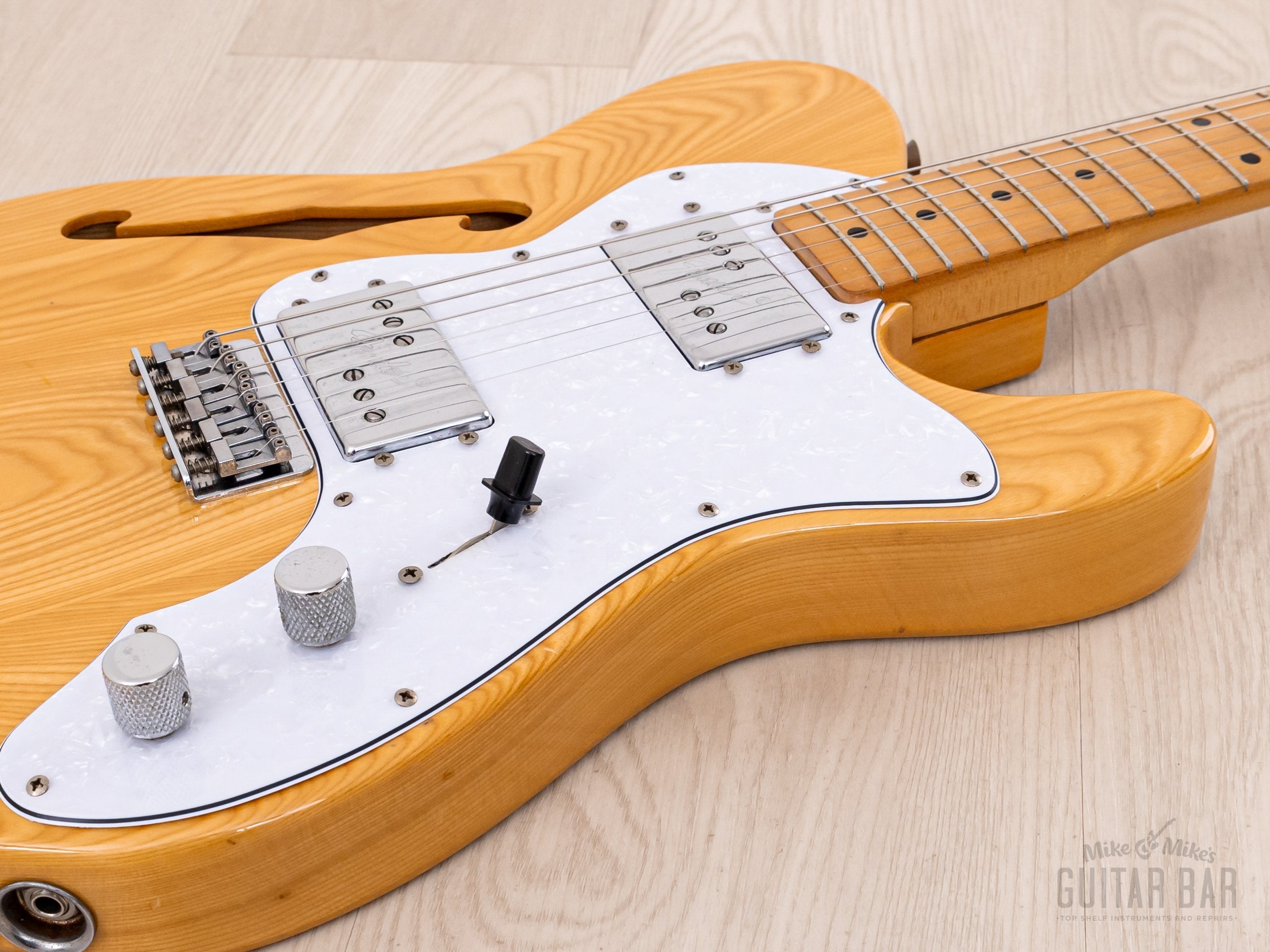 1995 Fender Telecaster Thinline ‘72 Vintage Reissue TN72-85 Natural Ash w/ Wide Range, Japan MIJ