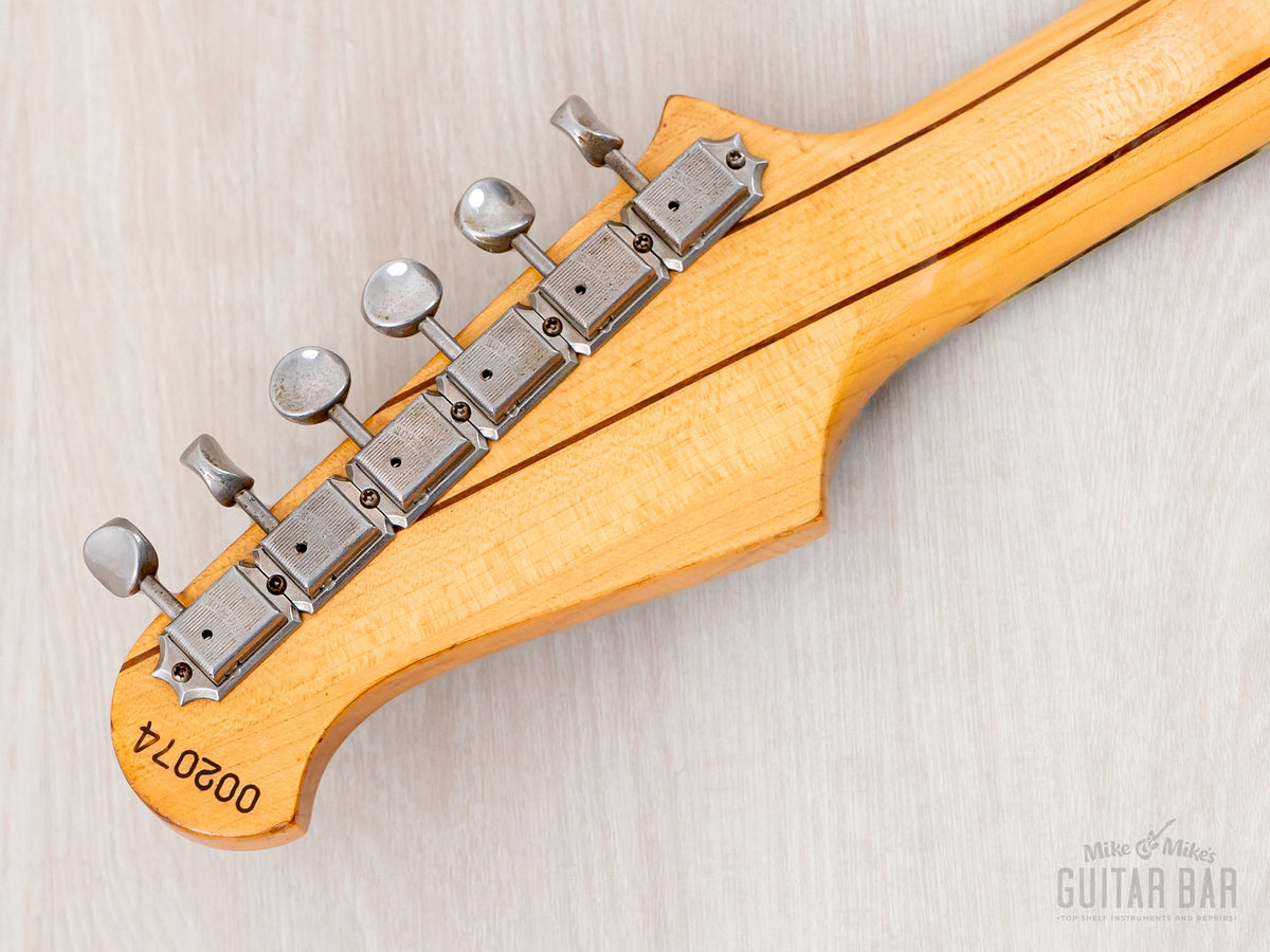 1980 Aria Pro II RS-600H headstock back with tuners and serial