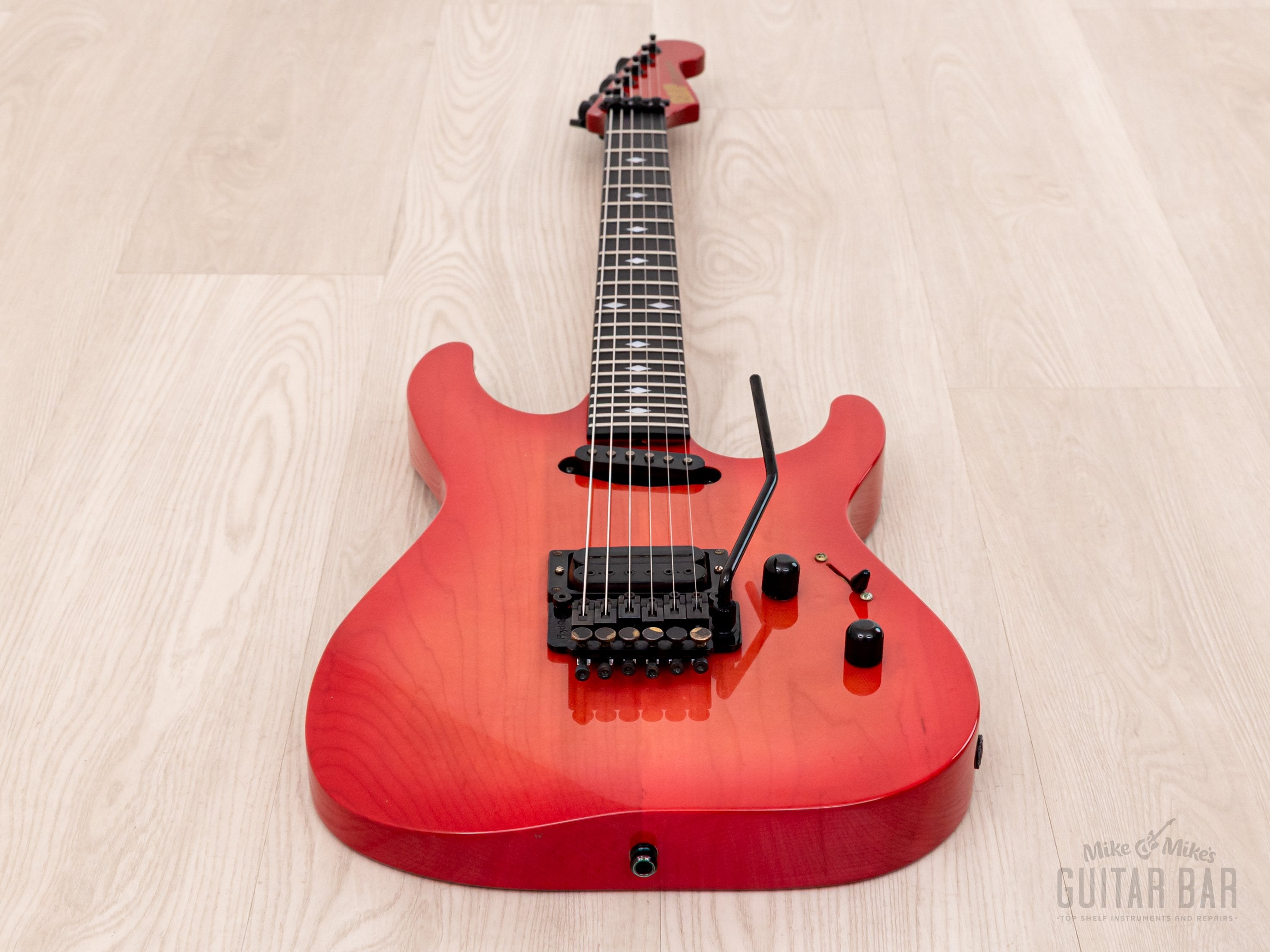 1980s ESP Custom Shop “T. Shibahara” Vintage Superstrat Pink Sunburst w/ Floyd Rose, Dimarzio & Case