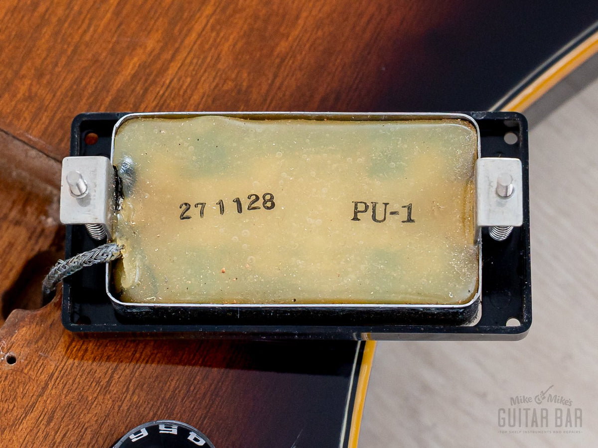 1977 Greco M900 Mirage second Maxon PU-1 humbucker with date stamp