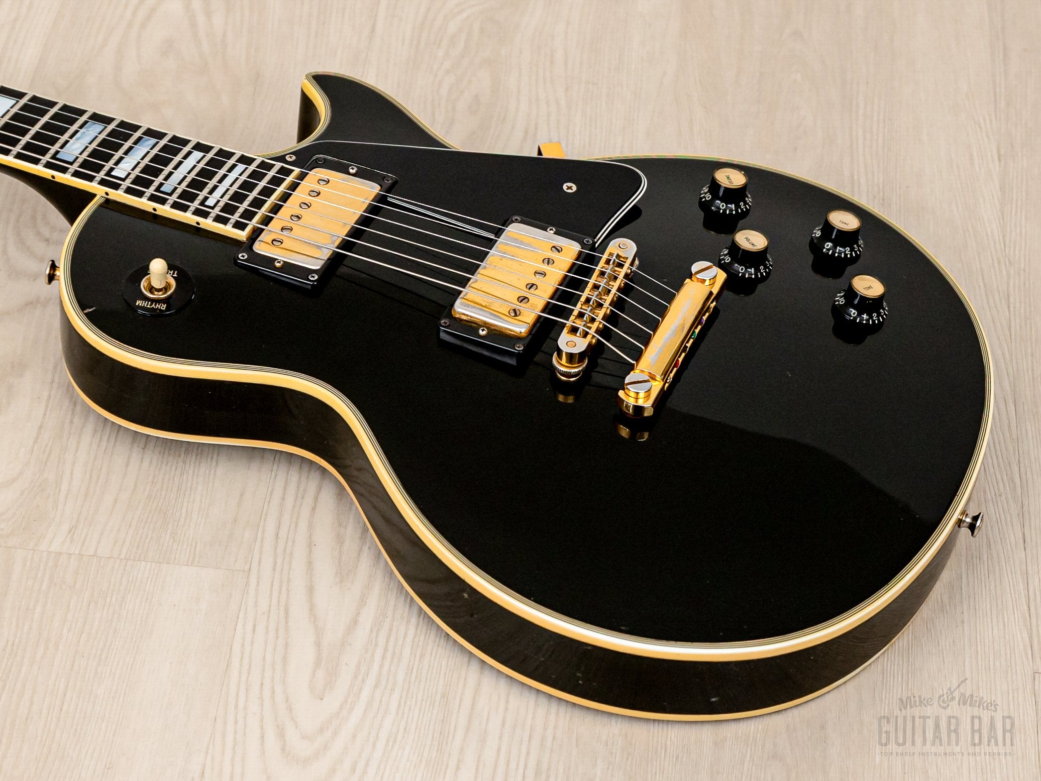 1976 Gibson Les Paul Custom Black Beauty Vintage Electric Guitar w/ T Tops, Case