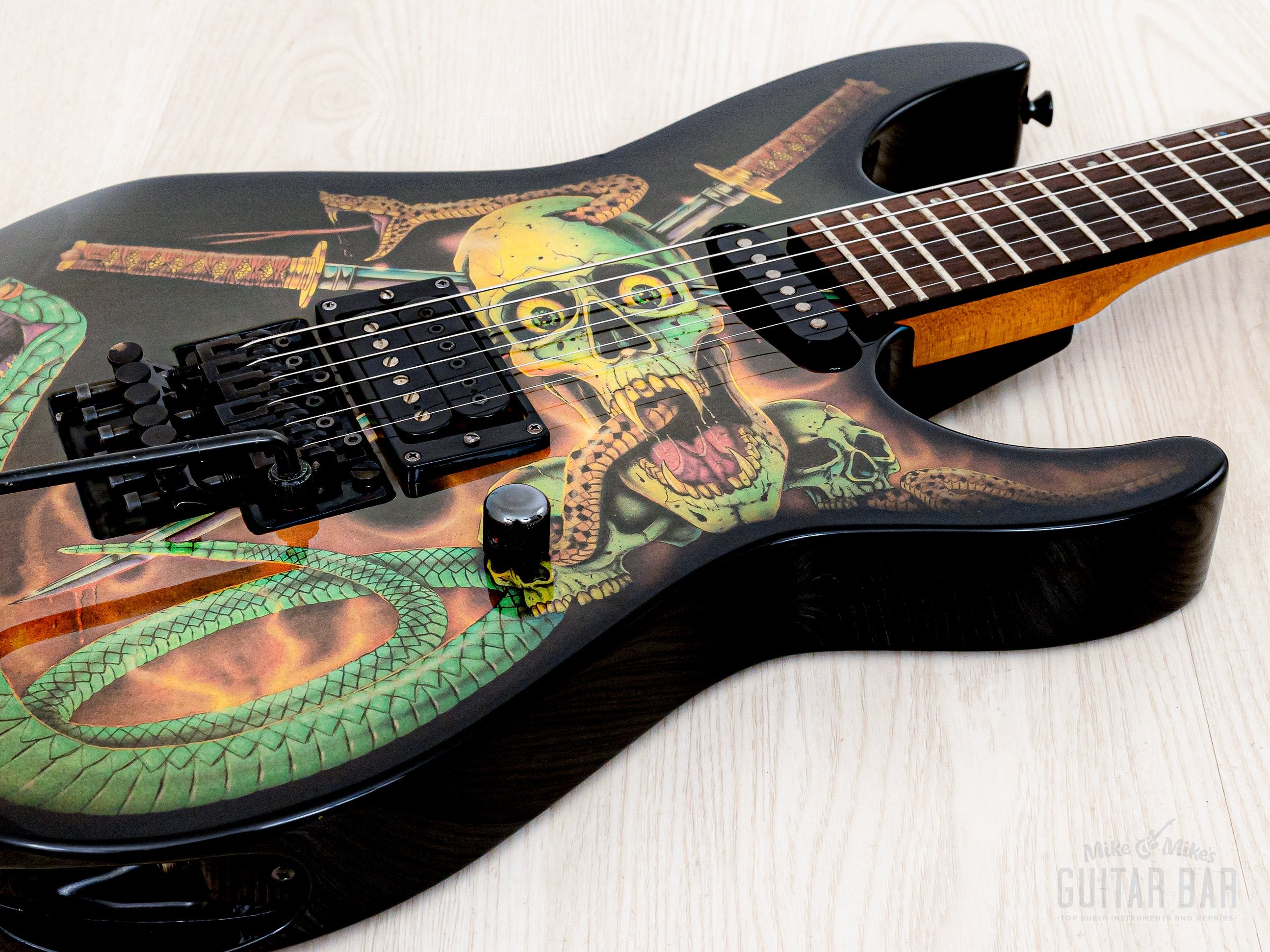 1990 ESP George Lynch Skull & Snakes Signature Model Haji, 100% Origin