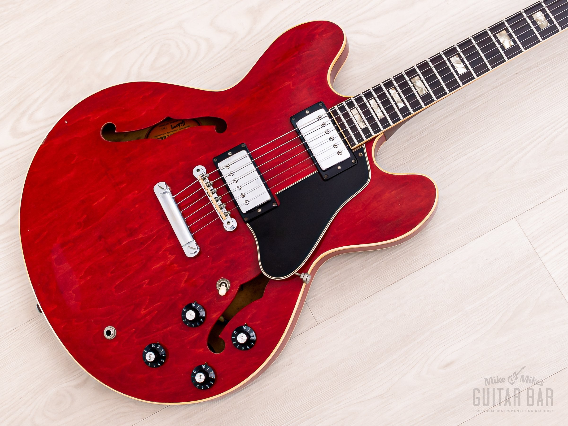 1969 Gibson ES-335 TDC Vintage Guitar Cherry, Stoptail Conversion w/ P