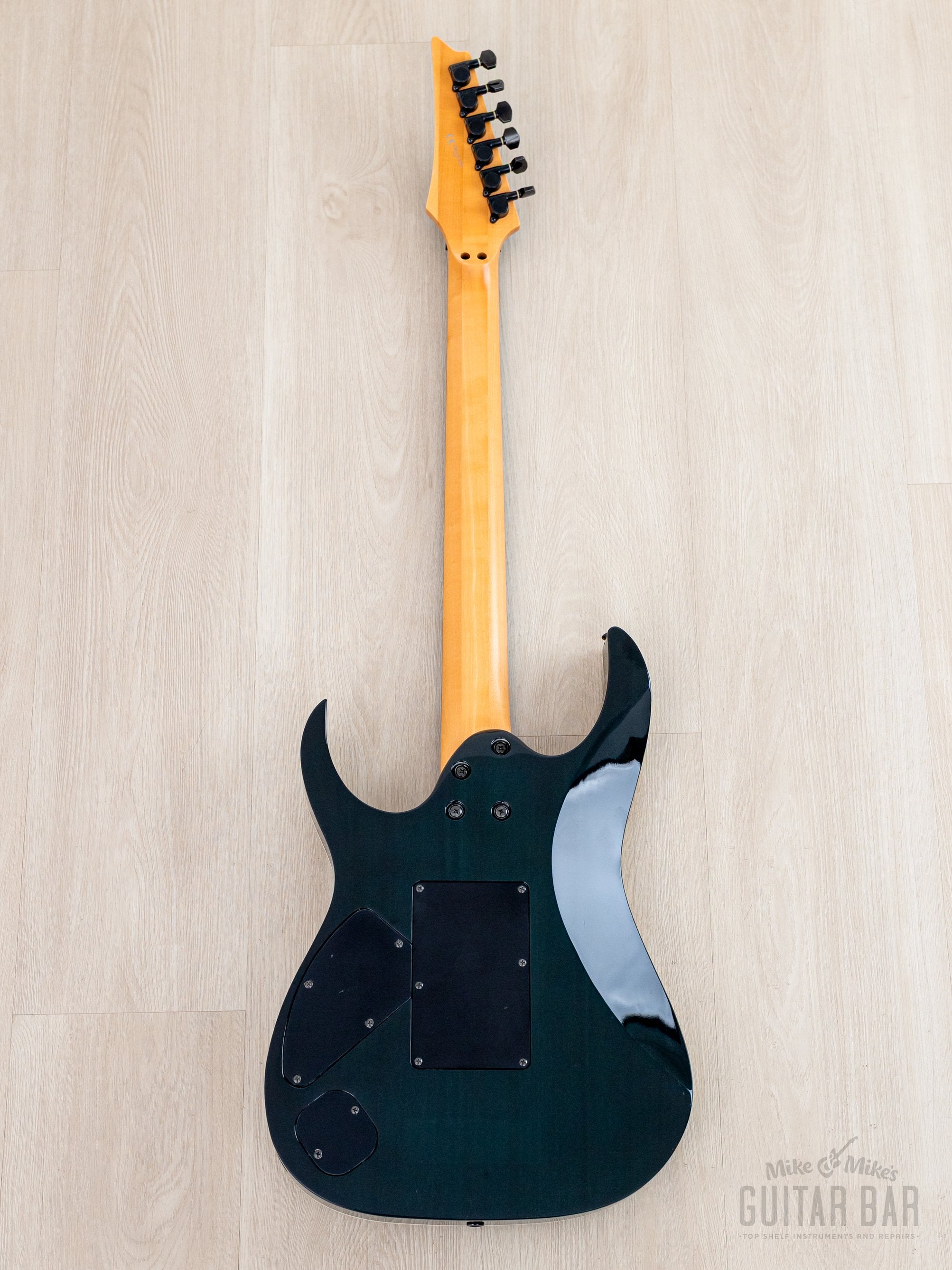 1998 Ibanez J Custom KRG1802 Spot Model Transparent Turquoise AAAA Fla