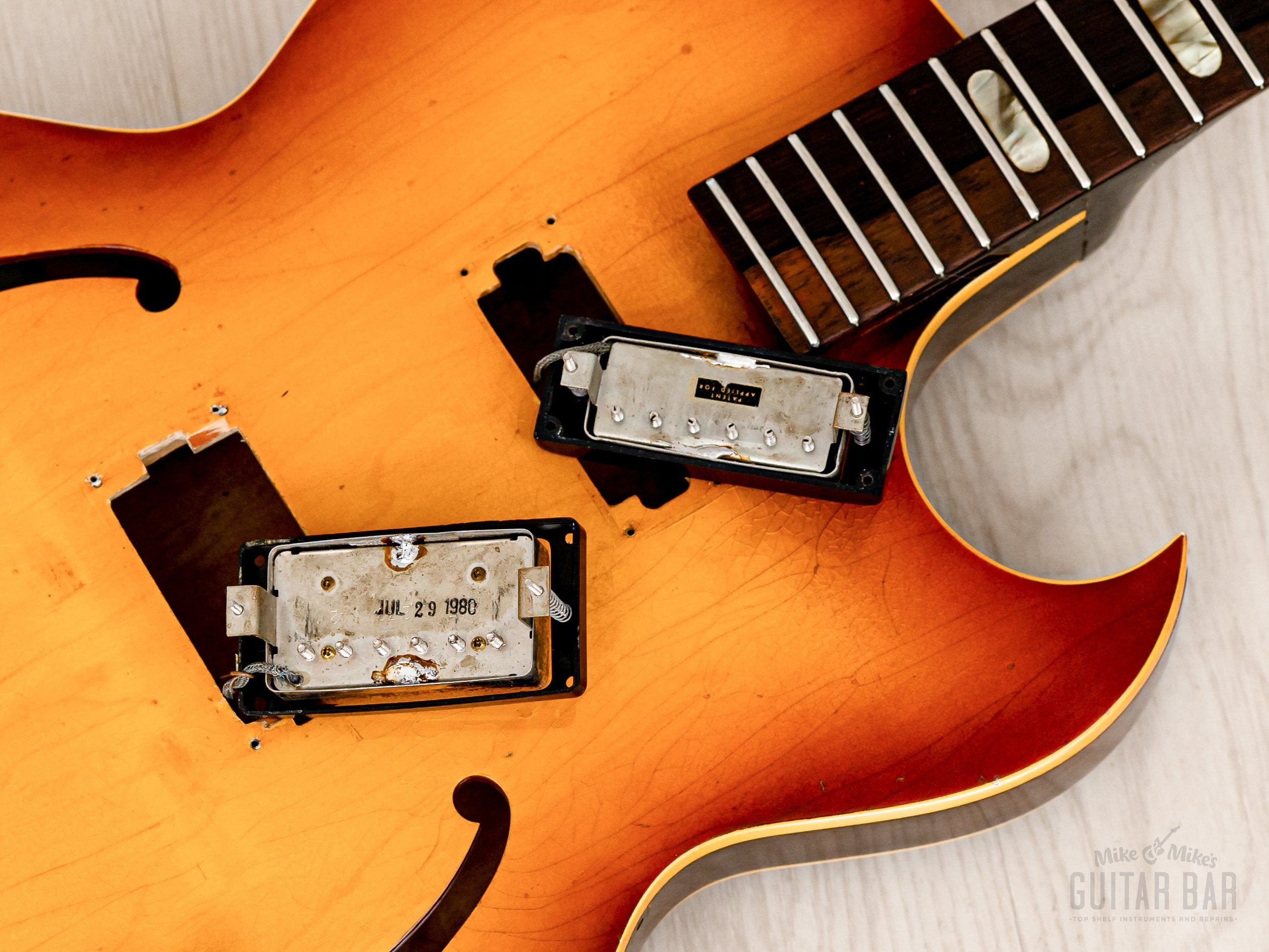 1964 Epiphone Sorrento E452T Vintage Hollowbody Guitar Sunburst w/ PAF Mini Hum & T Top, Case