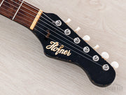 1960s Hofner 172/S headstock front with Hofner logo