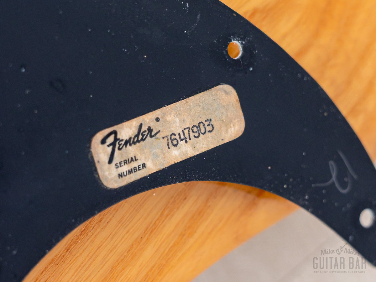1976 Fender Precision Bass serial label detail