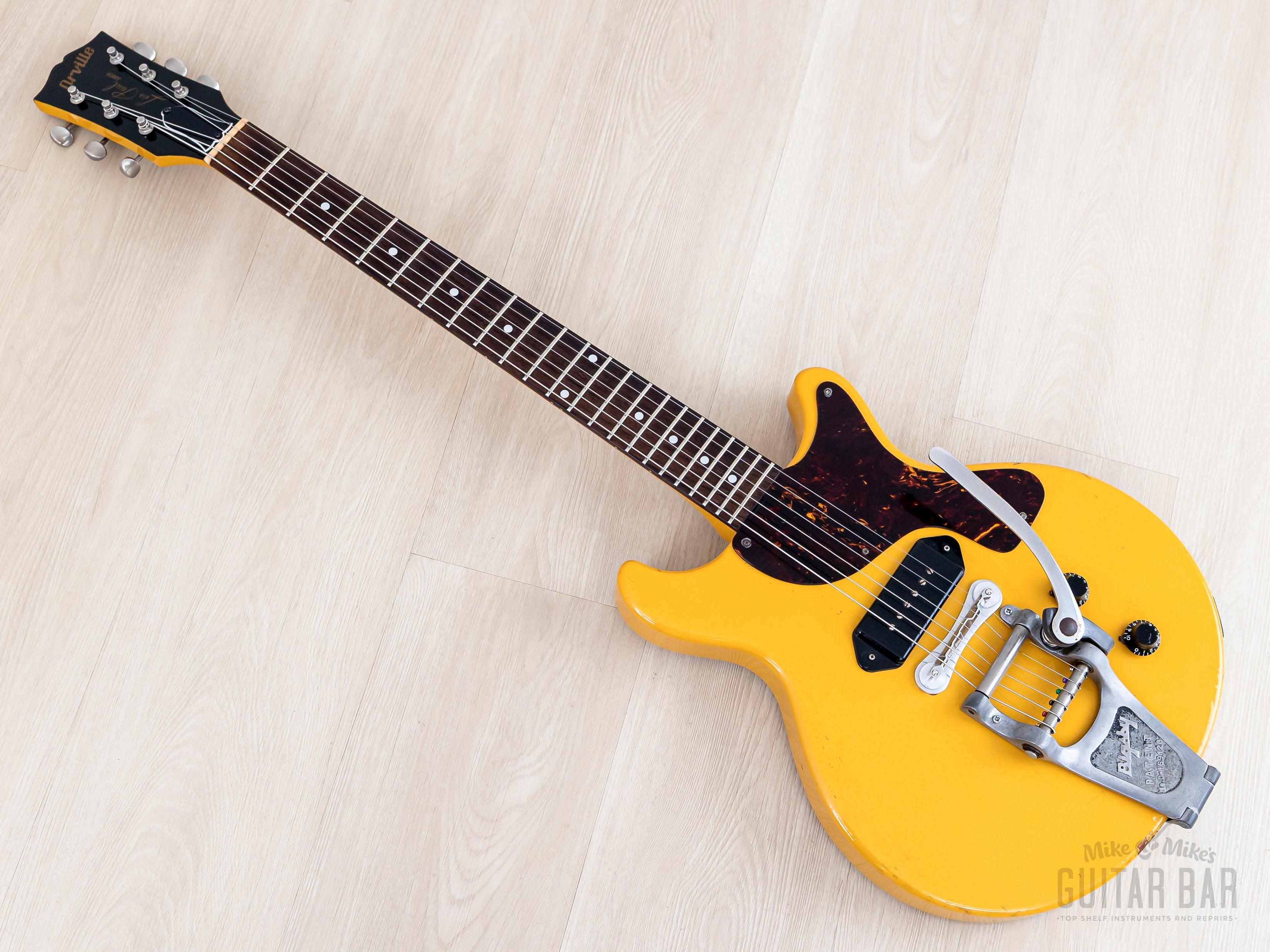 1996 Orville Les Paul Junior Double Cut LPJ-D65 TV Yellow w/ Bigsby B7
