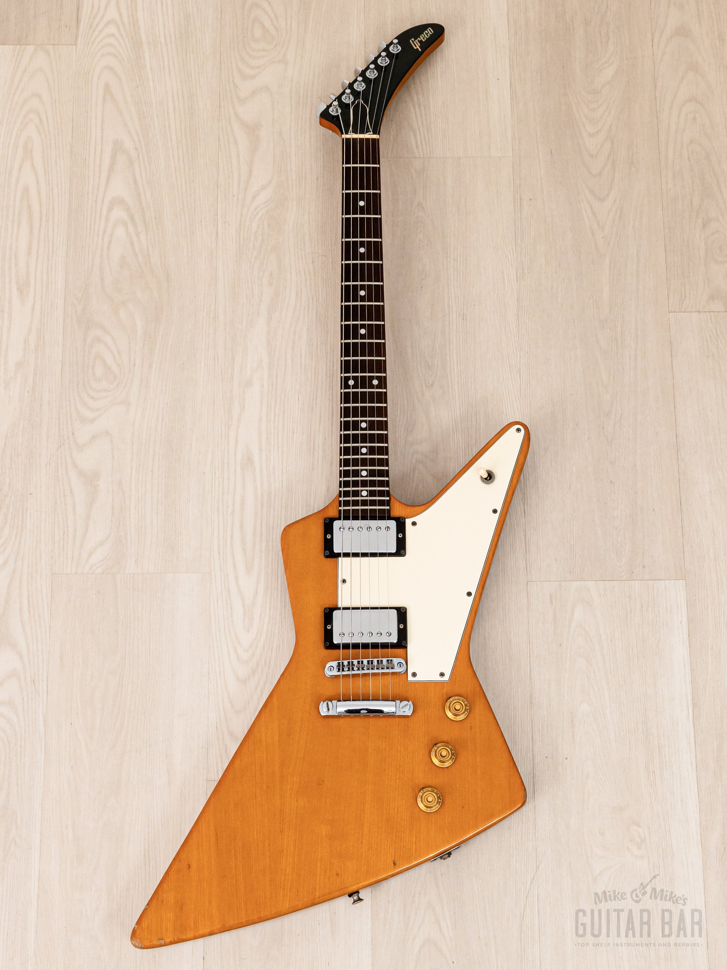 1978 Greco EX800 Explorer Vintage Electric Guitar, Destroyer 2459 w/ Case, Japan Fujigen