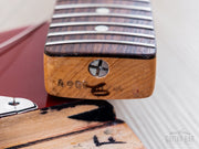 Neck heel stamp close-up
