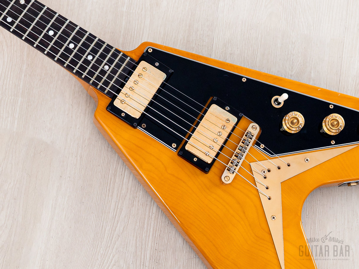 Greco FV-900 body and rosewood fretboard, angled view