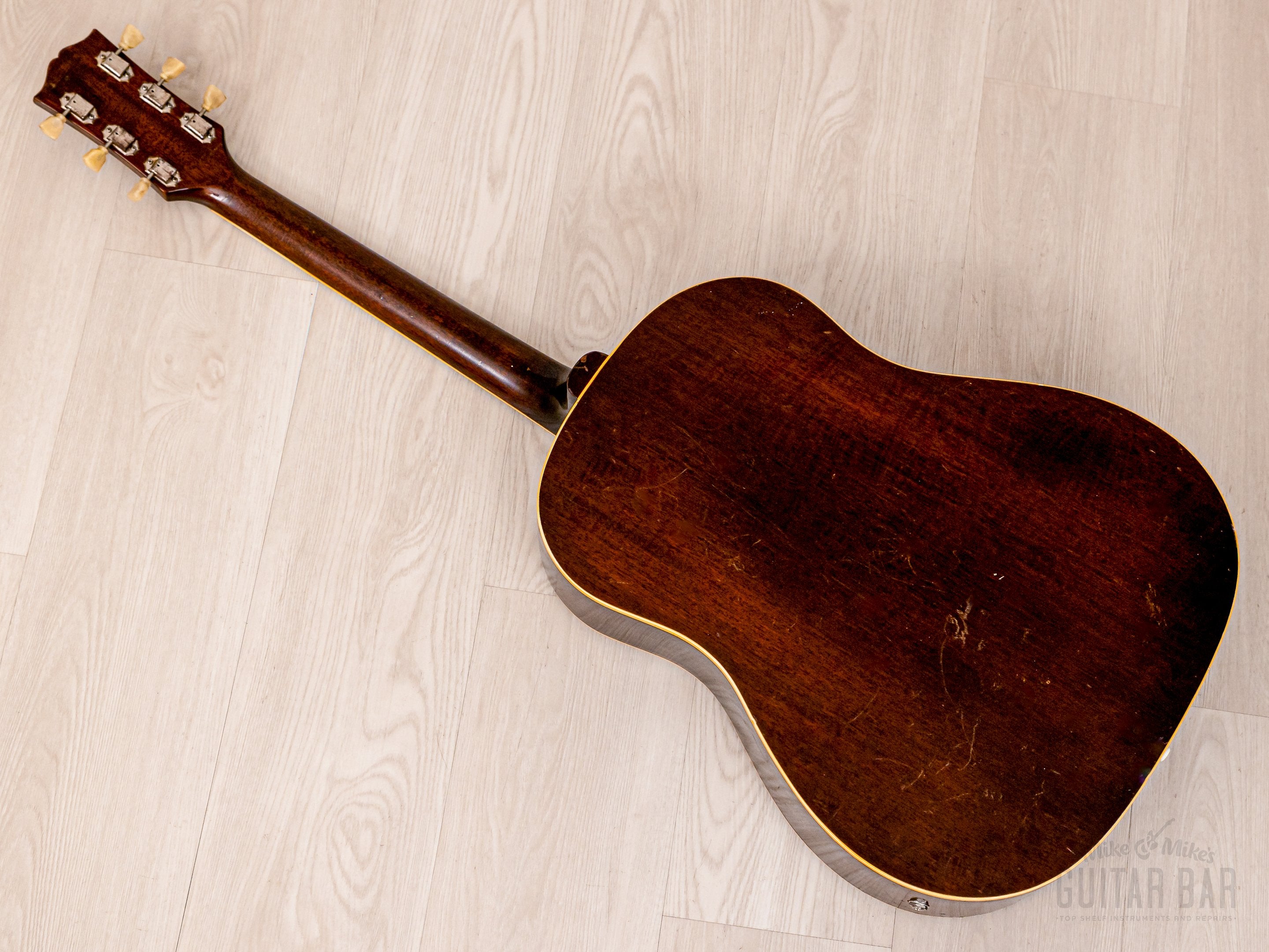 1955 Gibson J-160E Vintage Acoustic Electric Guitar Solid Top/Back w/ P-90 & Case