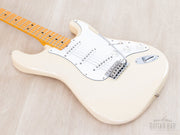 Body and neck angled from the treble side