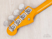 2005 Fender '62 Jazz Bass JB62 Lake Placid Blue, headstock back with clover tuners