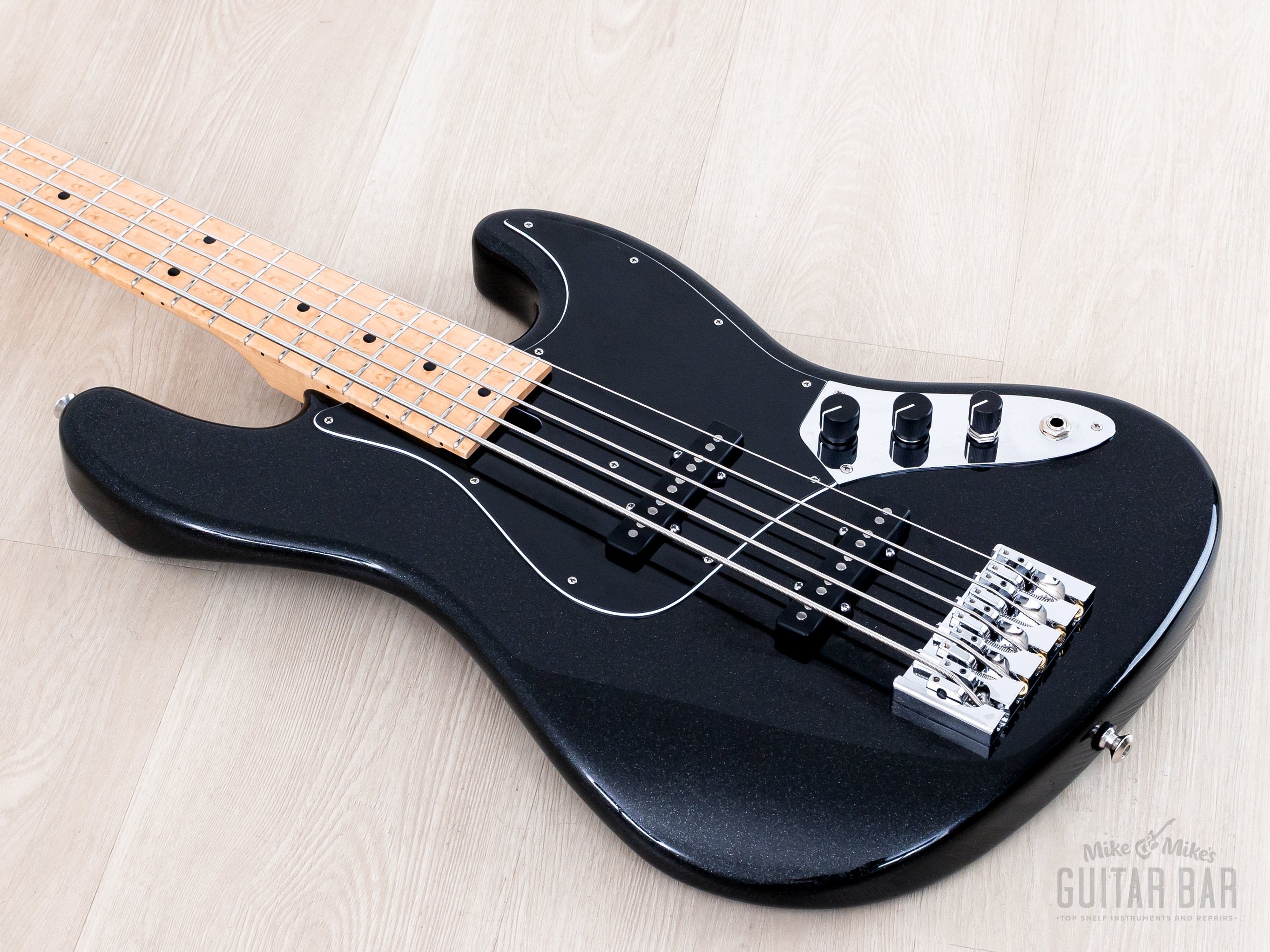 2024 Mike Lull Custom Guitars V5 5-String Jazz Bass Black Pearl w/ Han