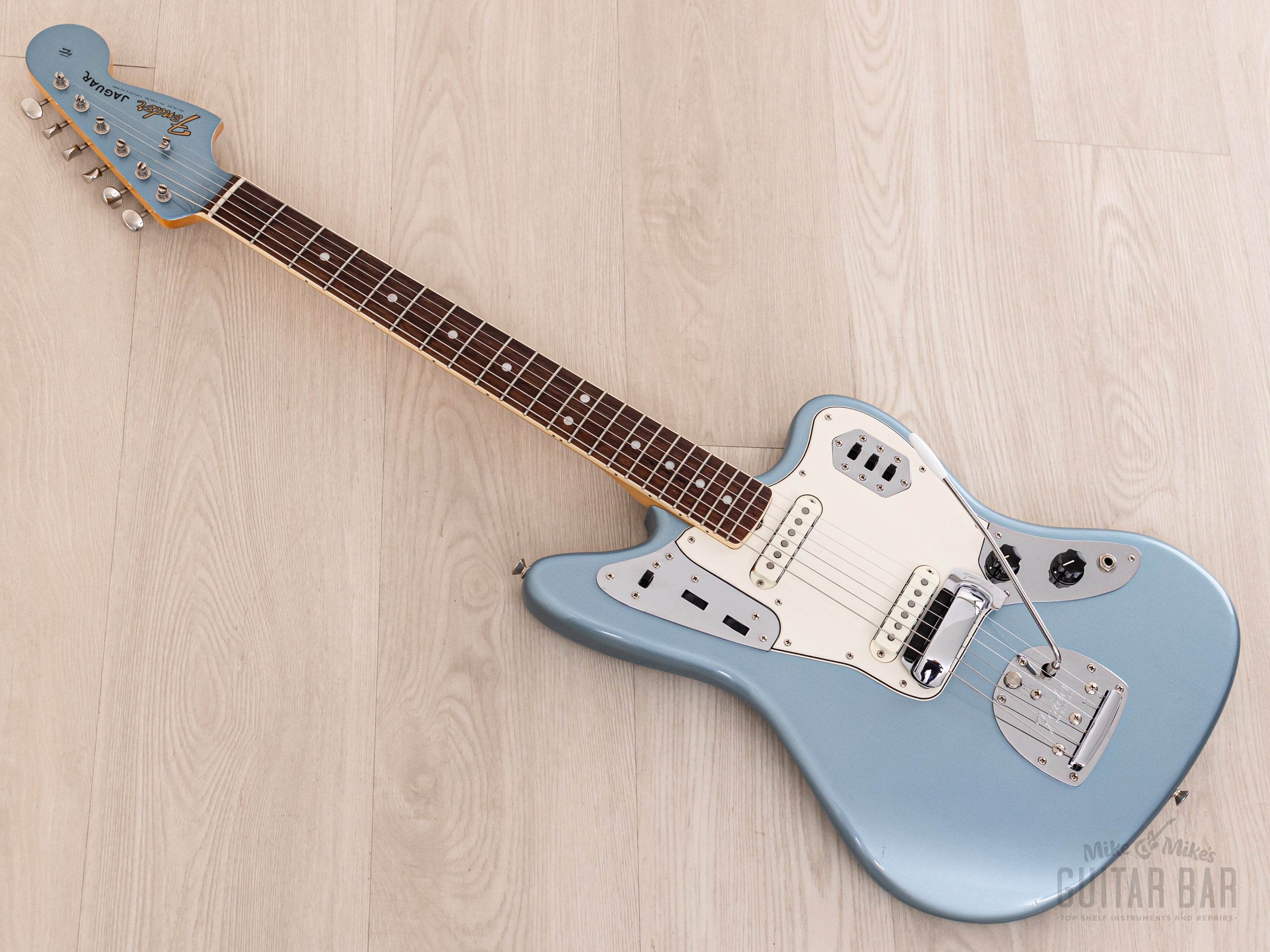 2014 Fender American Vintage '65 Jaguar Ice Blue + Headstock, Near-Mint w/ Case & Hangtags