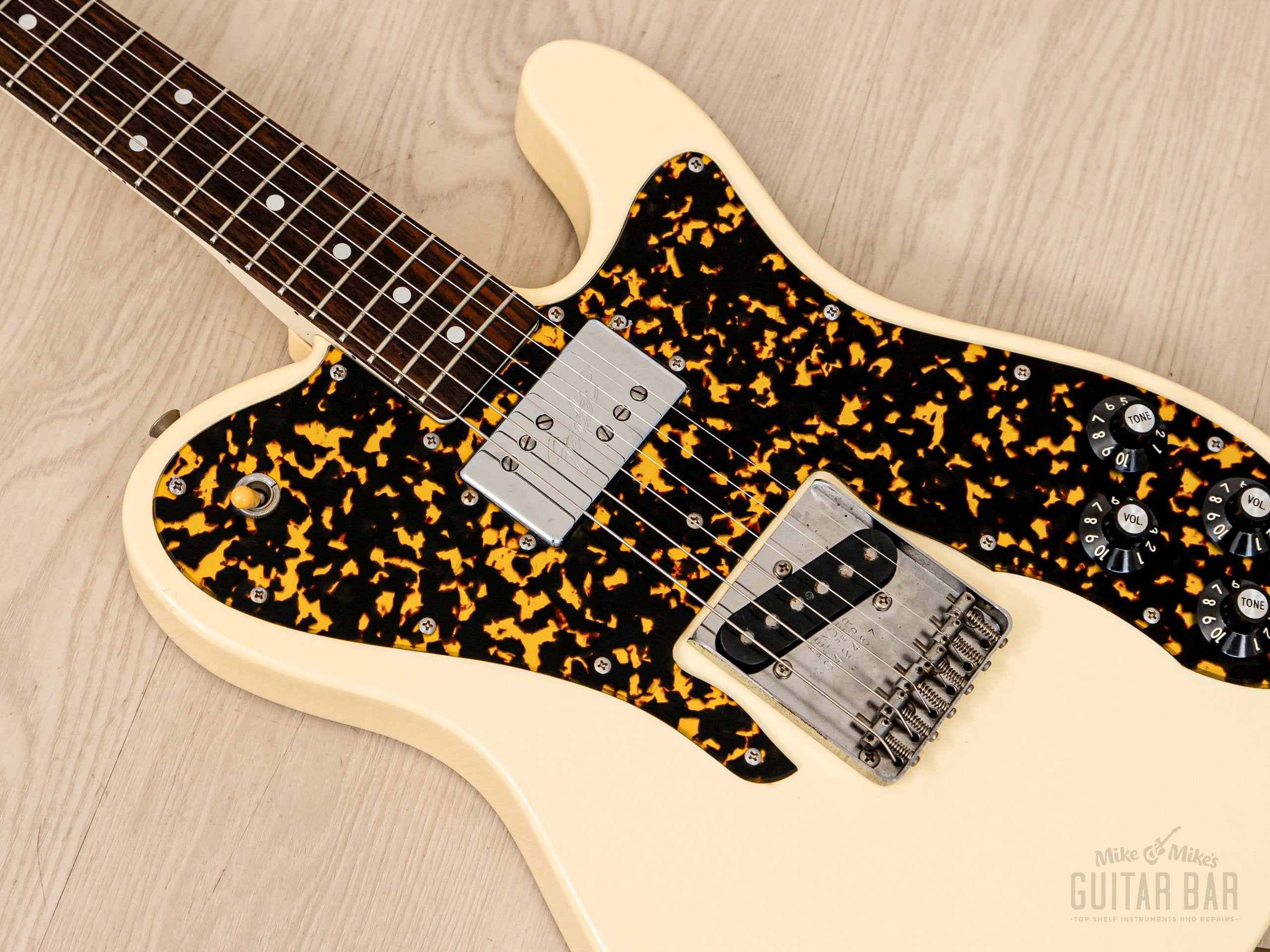 1990 Fender Order Made Telecaster Custom TC72 White, Non-Catalog w/ Leopard Guard, Japan MIJ Fujigen