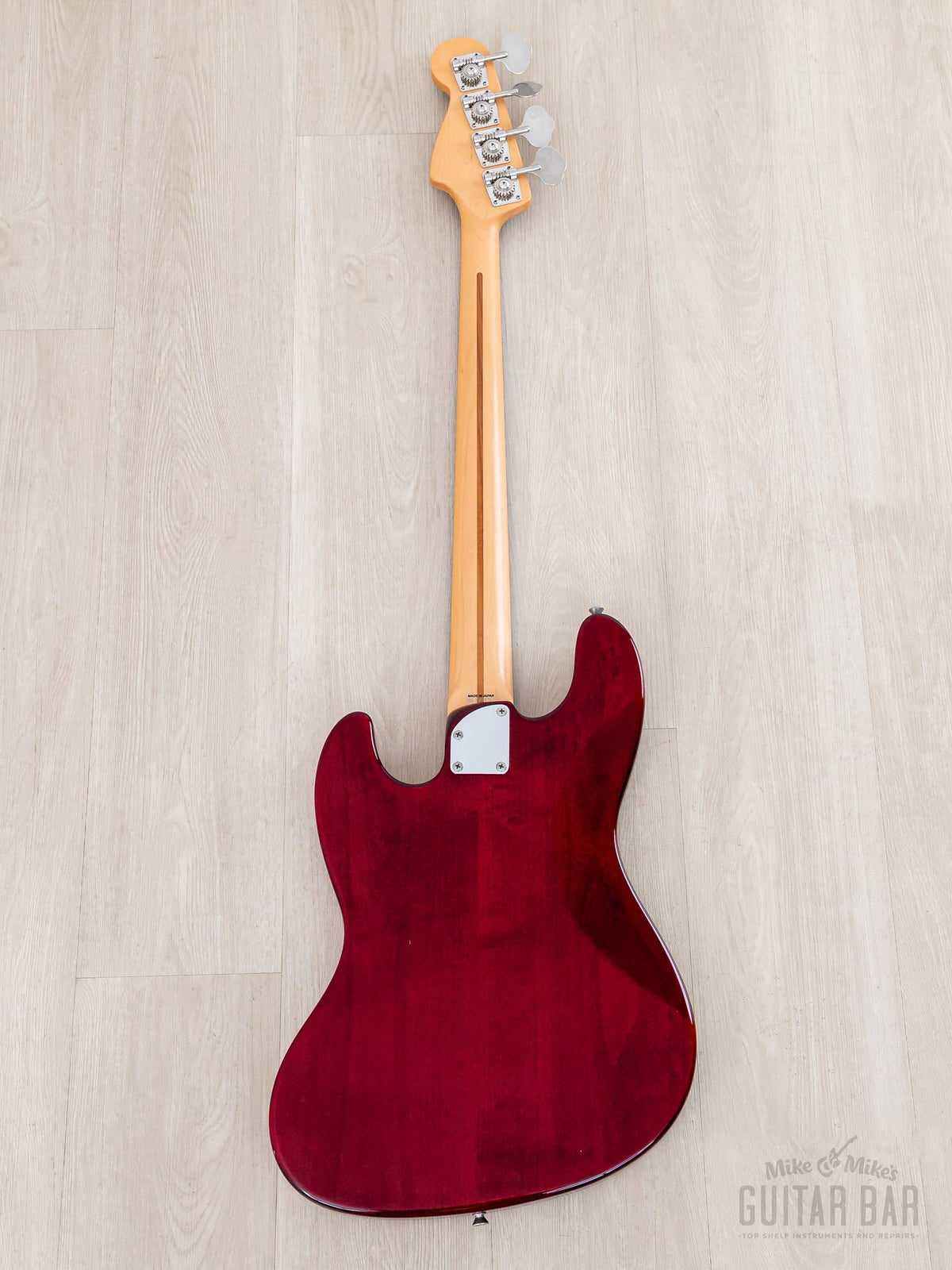 2008 Fender Aerodyne Jazz Bass AJB-110DMC Trans Red, full back