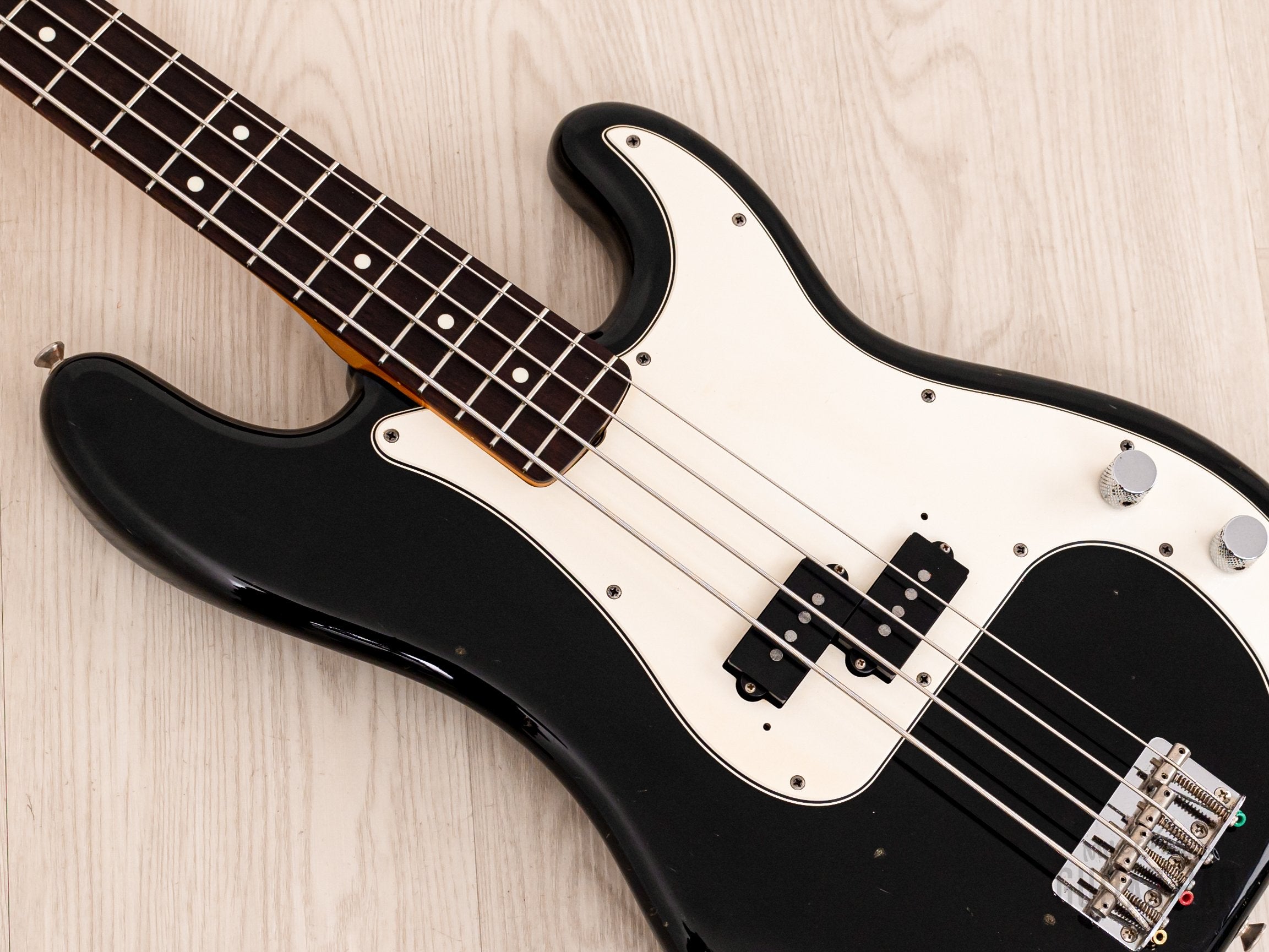 1984 Fender JV Precision Bass ‘62 Vintage Reissue PB62-80 Black, 100% Original, Japan MIJ Fujigen