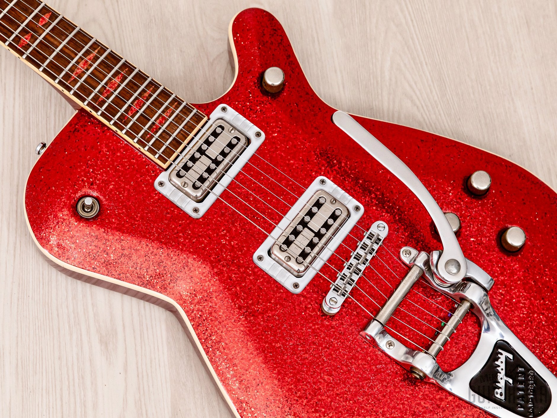 1990s GMP Roxie Duo Jet-Style Guitar Red Metalflake w/ TV Jones MagnaTron Pickups, Case