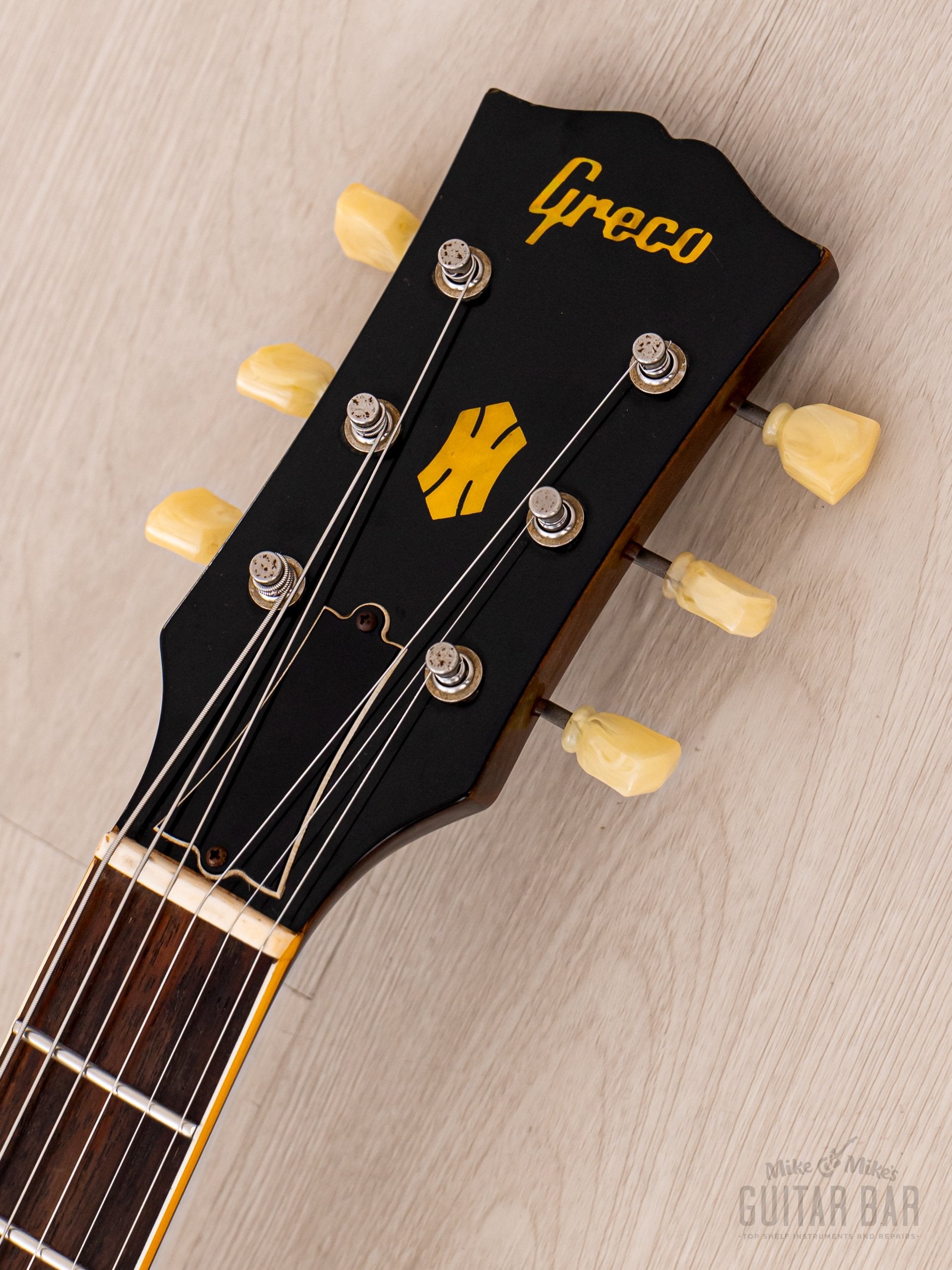 1982 Greco Super Real SA59-120 ES-Style Vintage Guitar, Sunburst Lacquer w/ Dry PAF, Case