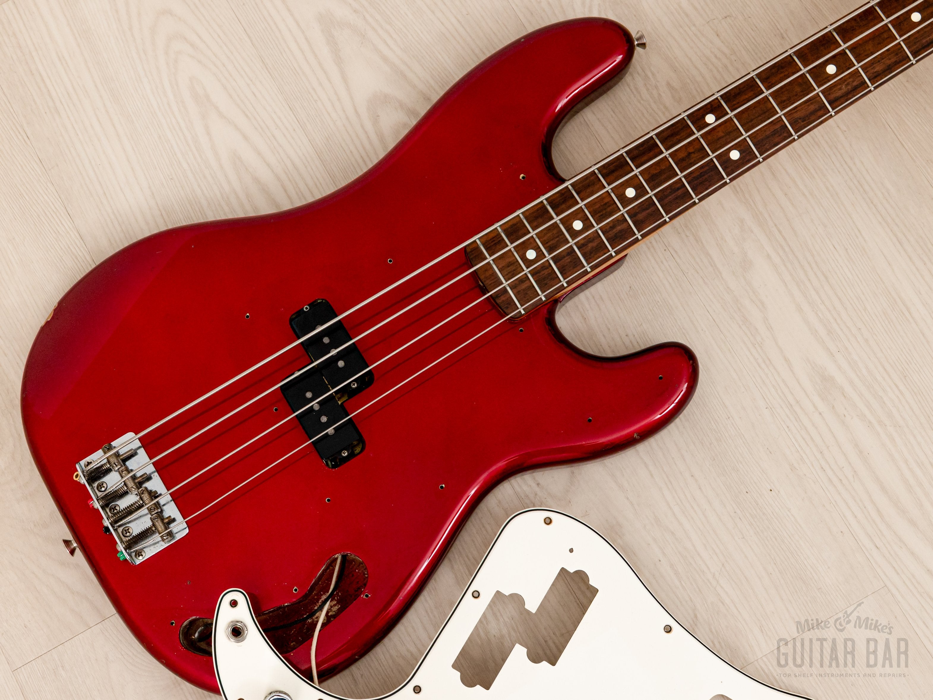 1982 Fender JV Precision Bass ‘62 Vintage Reissue PB62-75 Candy Apple Red,  100% Original, Japan MIJ Fujigen