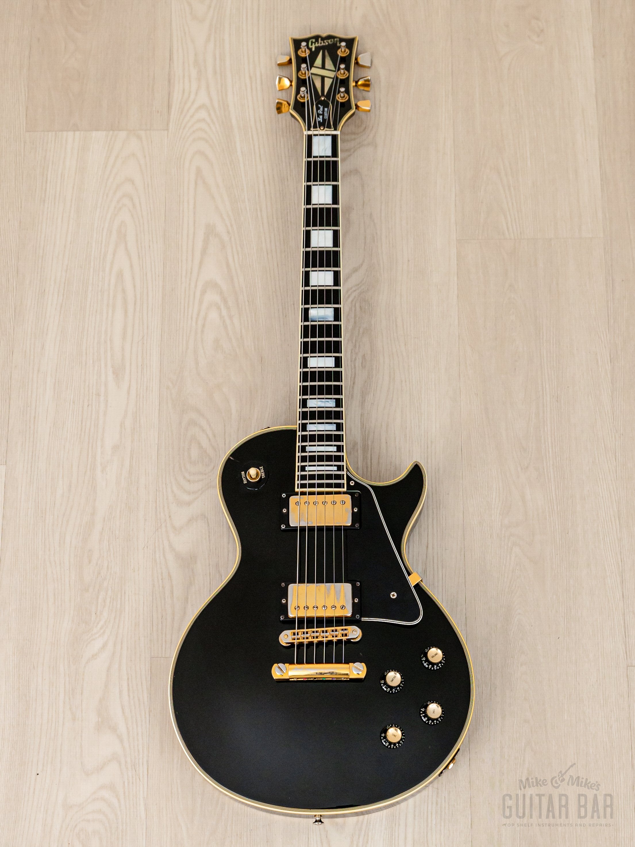 1976 Gibson Les Paul Custom Black Beauty Vintage Electric Guitar w/ T Tops, Case