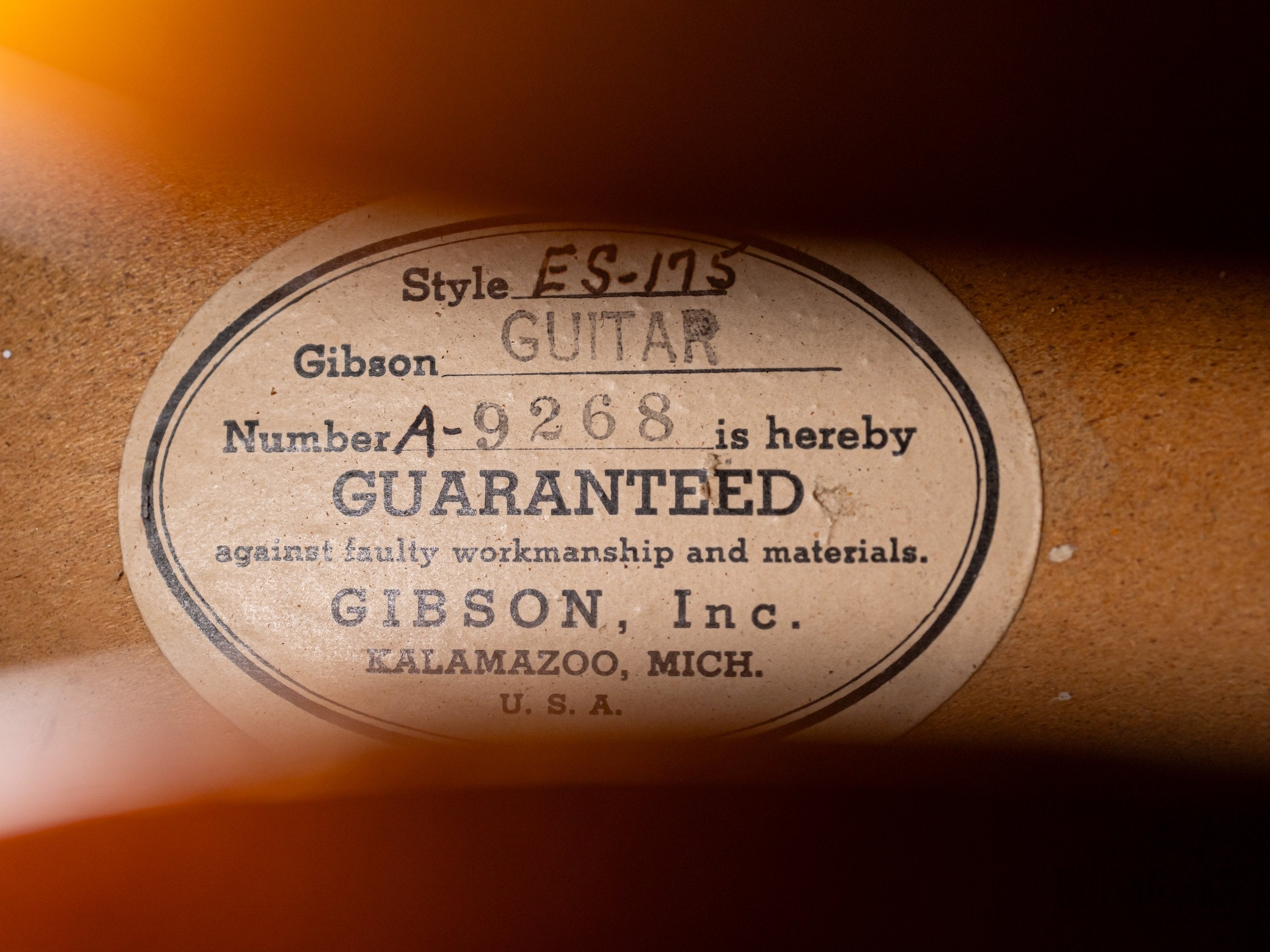 1951 Gibson ES-175 Vintage Archtop Electric Guitar, Collector-Grade w/ P-90, Case