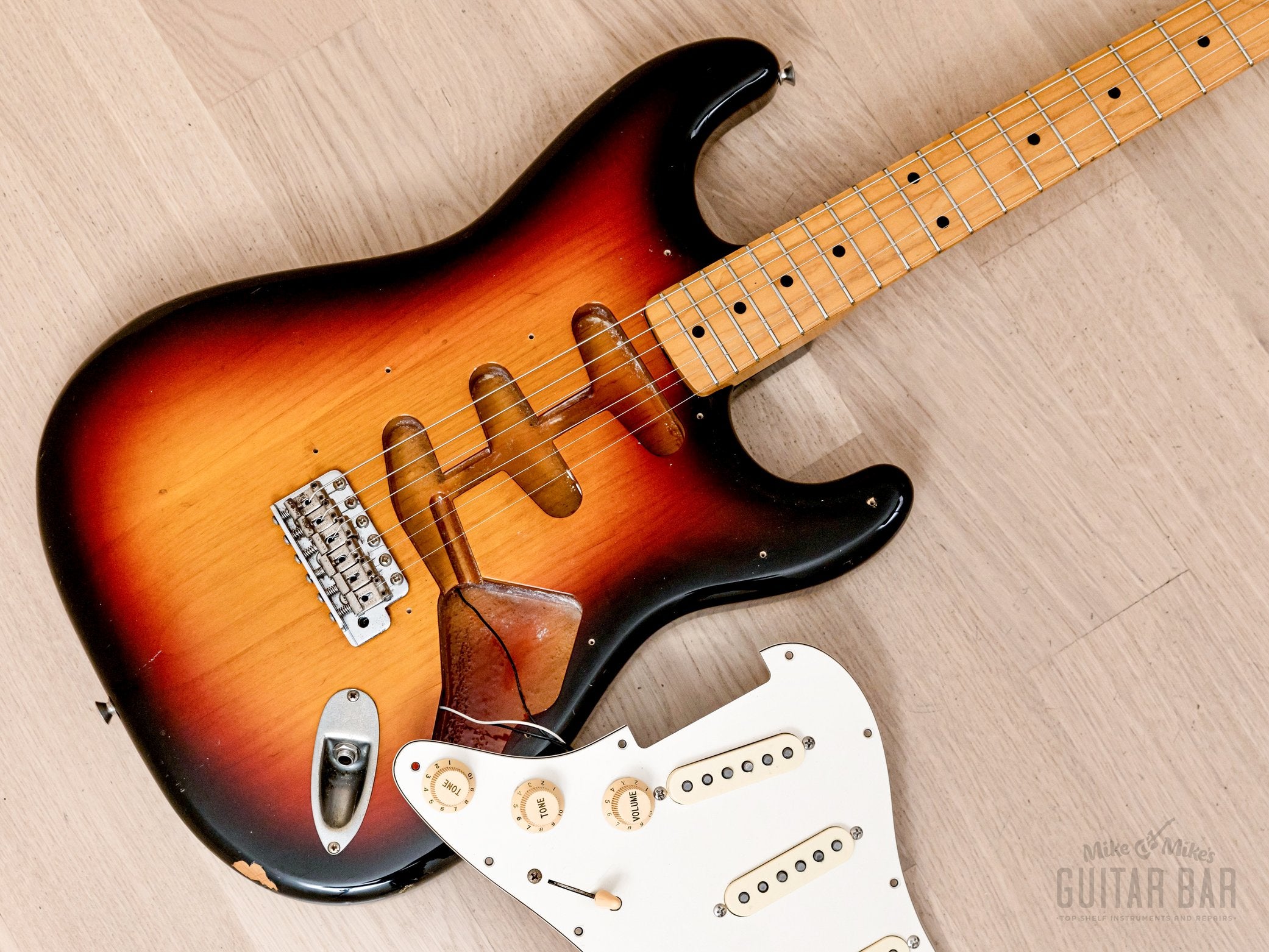 1980s Fender Stratocaster Partscaster ST57 & ST62 Sunburst w/ USA Pickups, Japan MIJ Fujigen