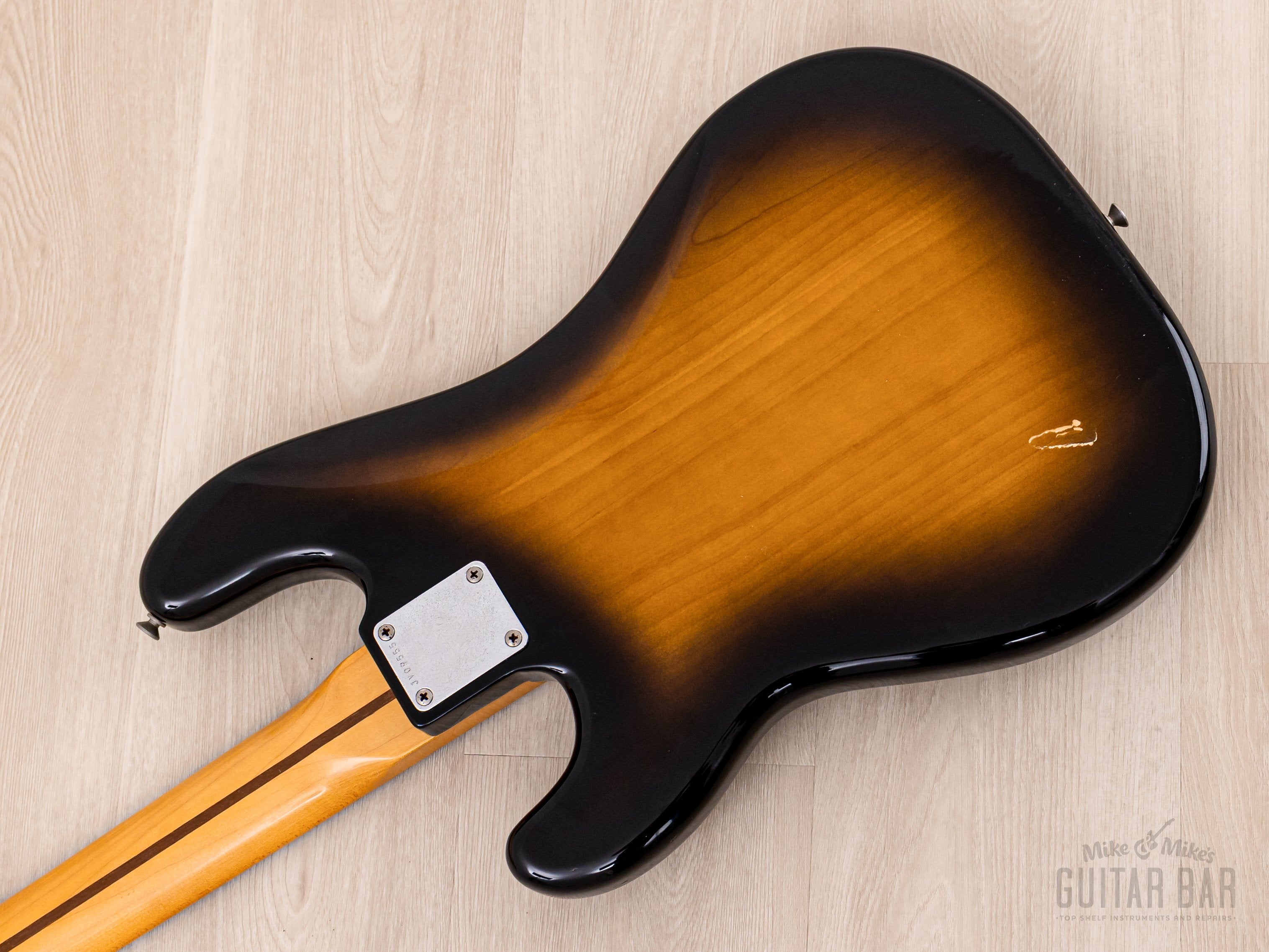 1982 Fender JV Precision Bass '57 Vintage Reissue PB57-95 Sunburst Lacquer w/ Fullerton USA Pickup, Japan MIJ Fujigen