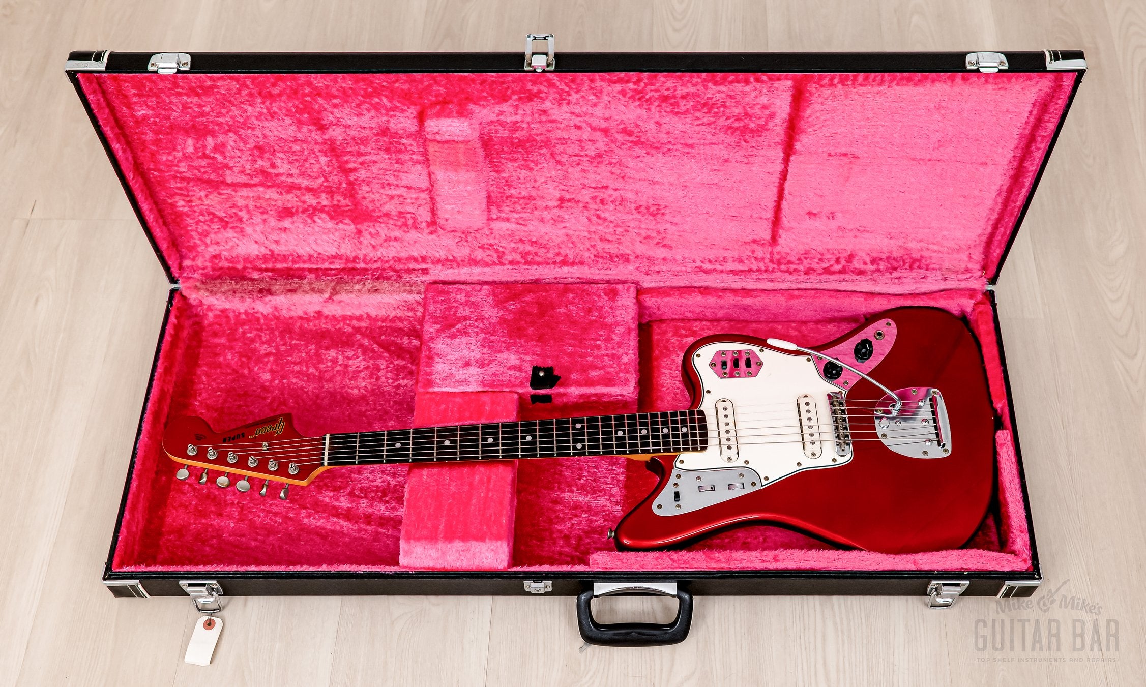 1980 Greco Super Real JG700 Jaguar Vintage Guitar Candy Apple Red Ash, Pre-JV Japan Fujigen